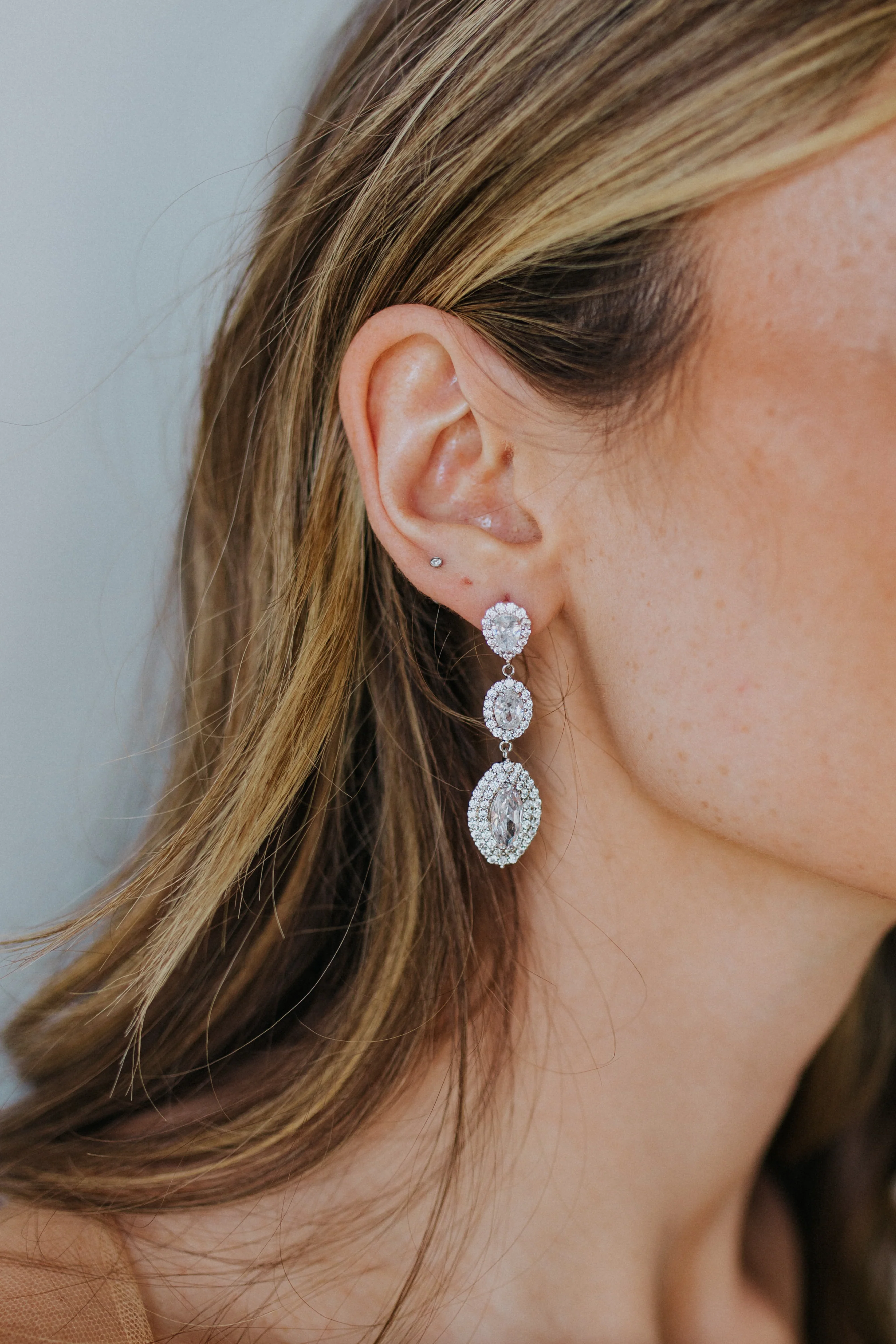 Annette Crystal Drop Earrings - Image 3