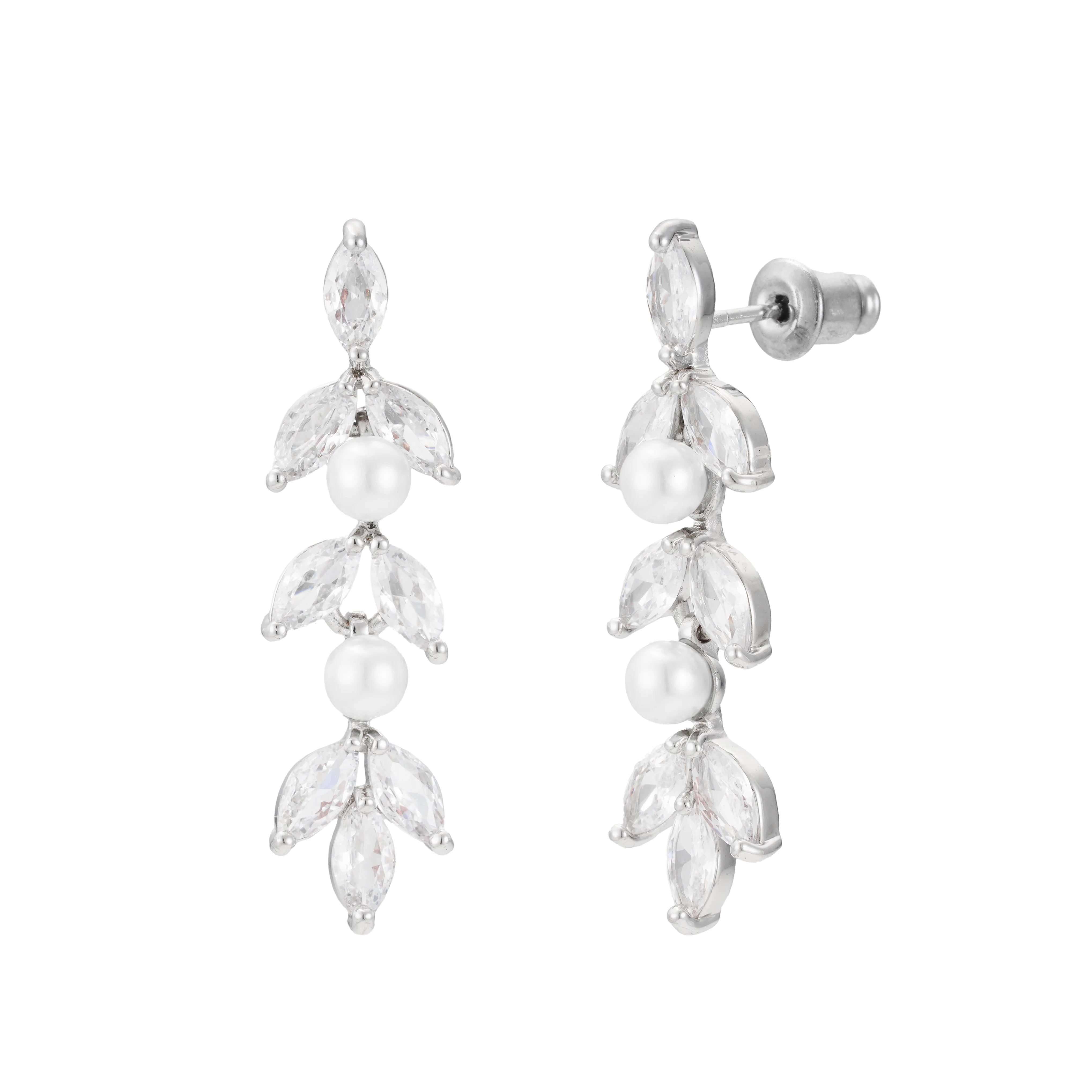Blossom Pearl and Crystal Earrings - Image 4