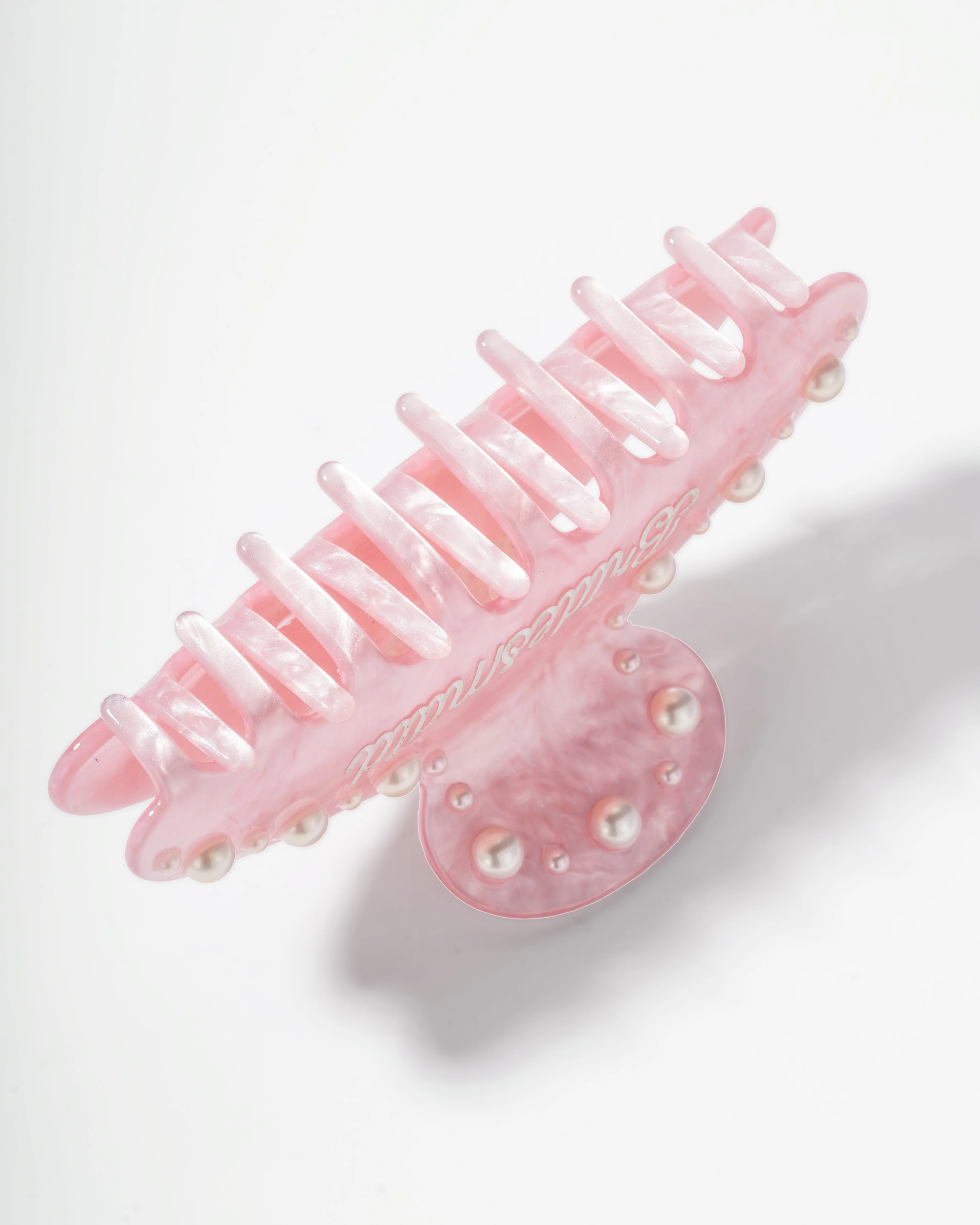 Bridesmaid Pink Pearl Claw Clip - Image 7