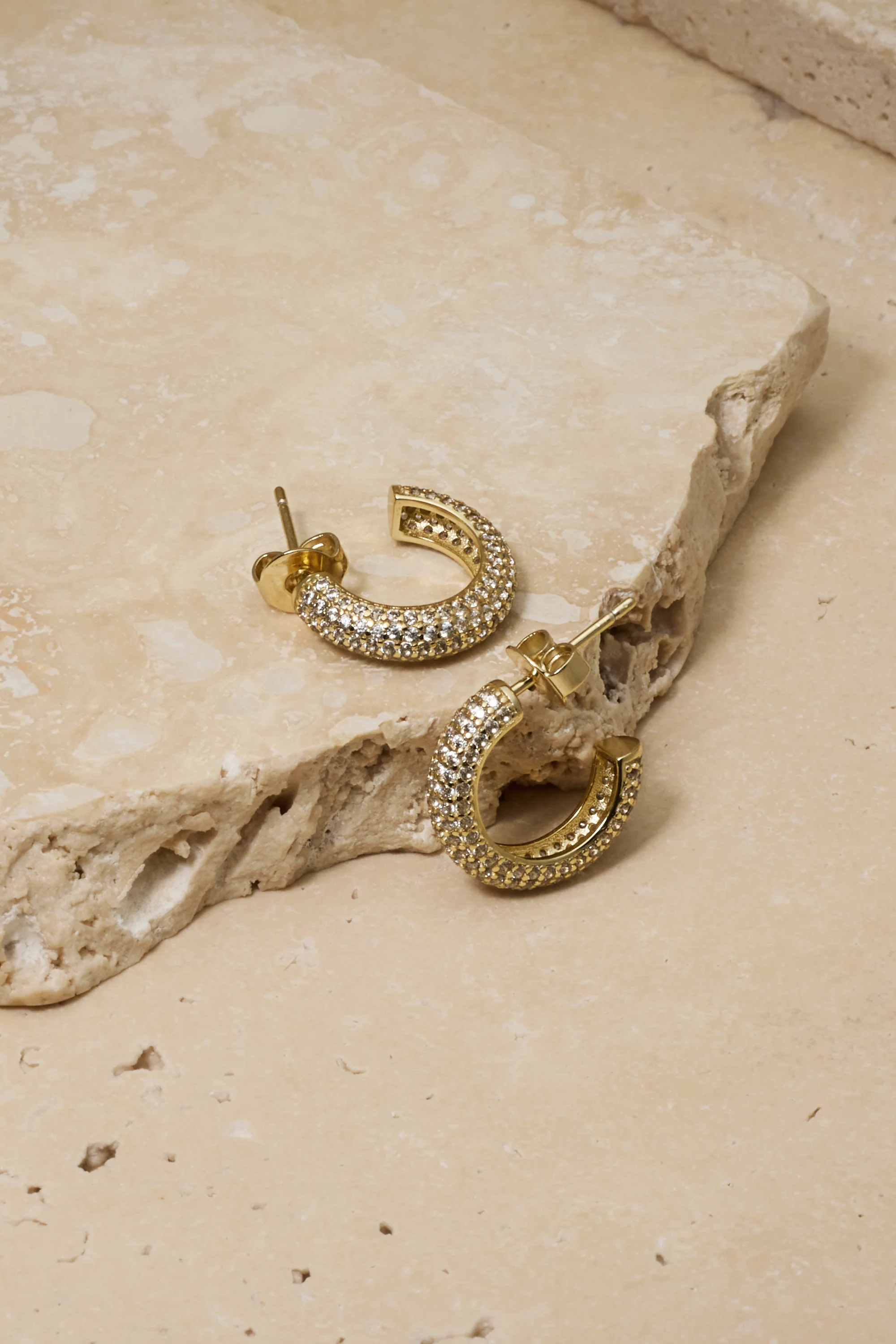 Brookes Crystal Hoops - Image 4