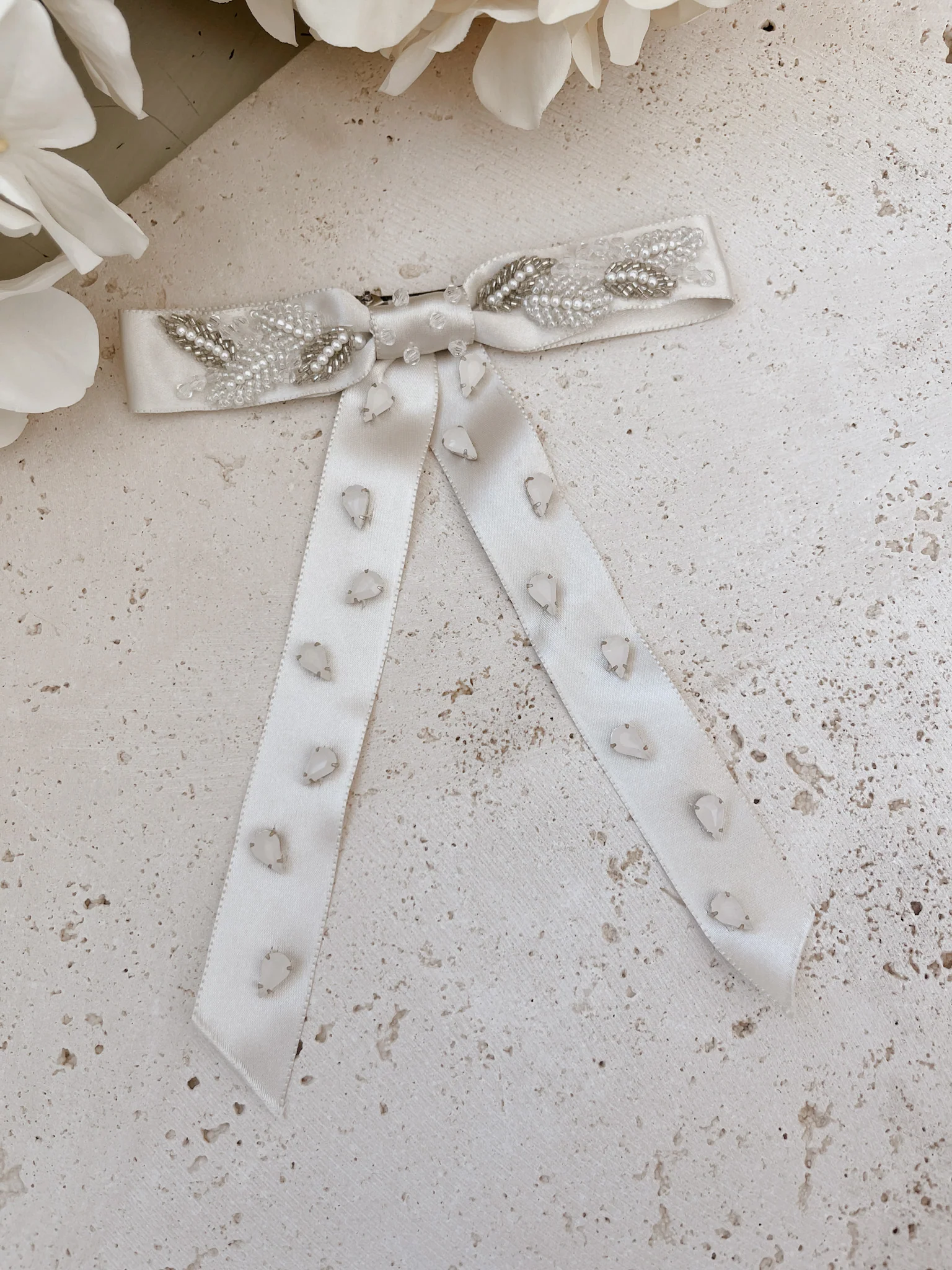 Crystal Pearl Ribbon Bow 5 - SAMPLE SALE - Image 2