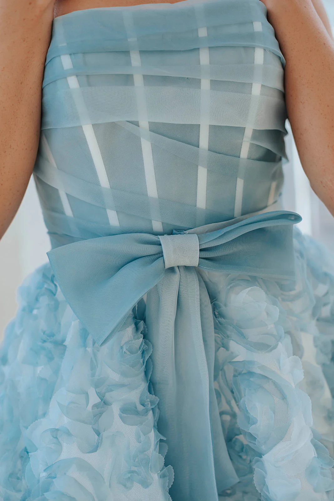 Delancey Bow Mini Dress - Sky - Image 5