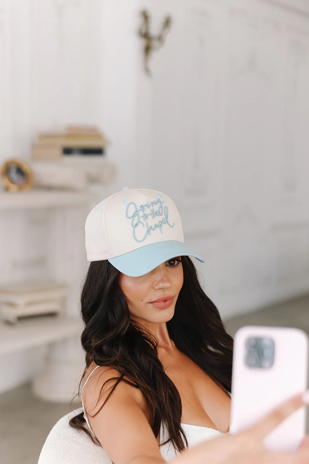 GOING TO THE CHAPEL Baseball Hat - Blue - Image 3
