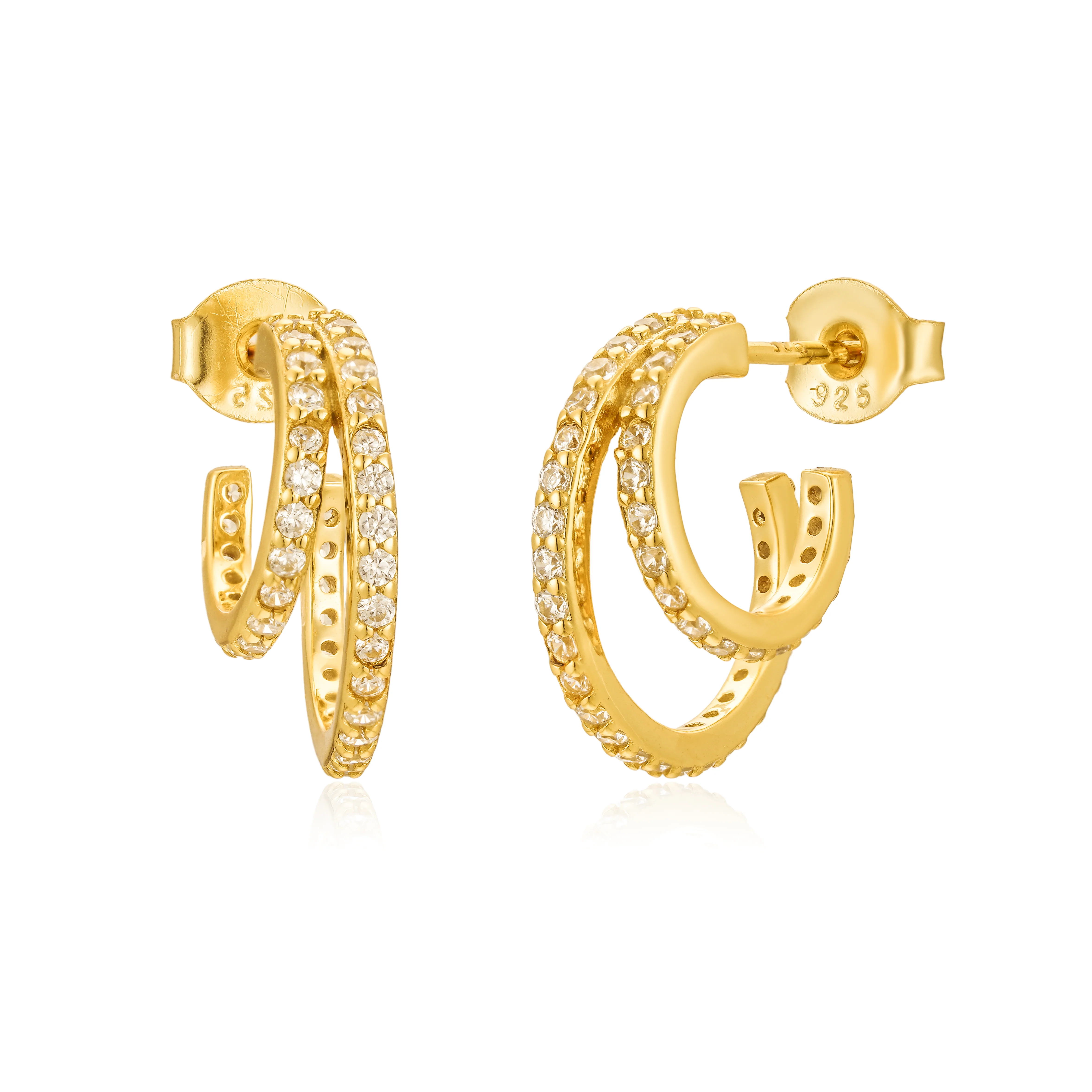 Hannah Crystal Mini Hoops - Image 5