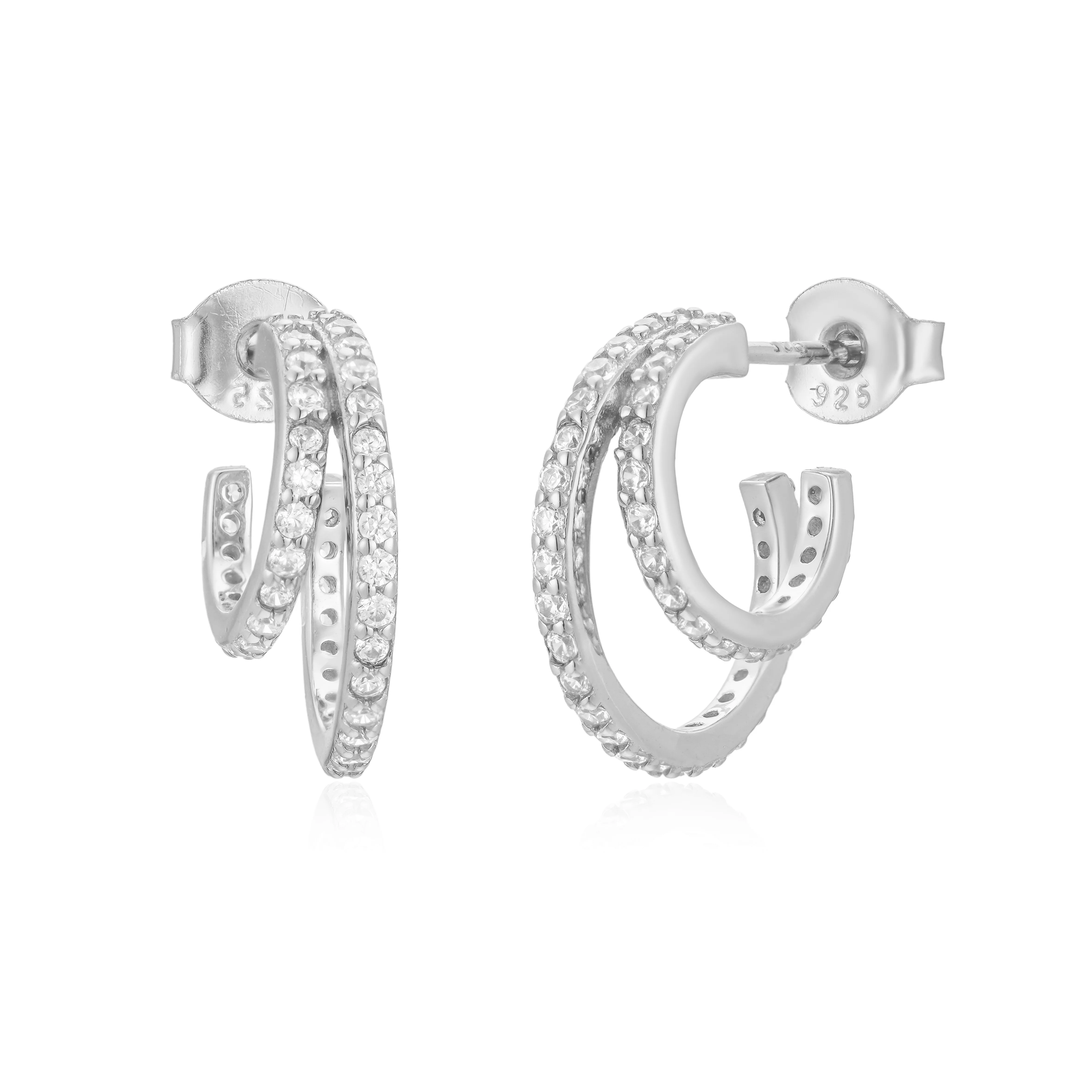 Hannah Crystal Mini Hoops - Image 7