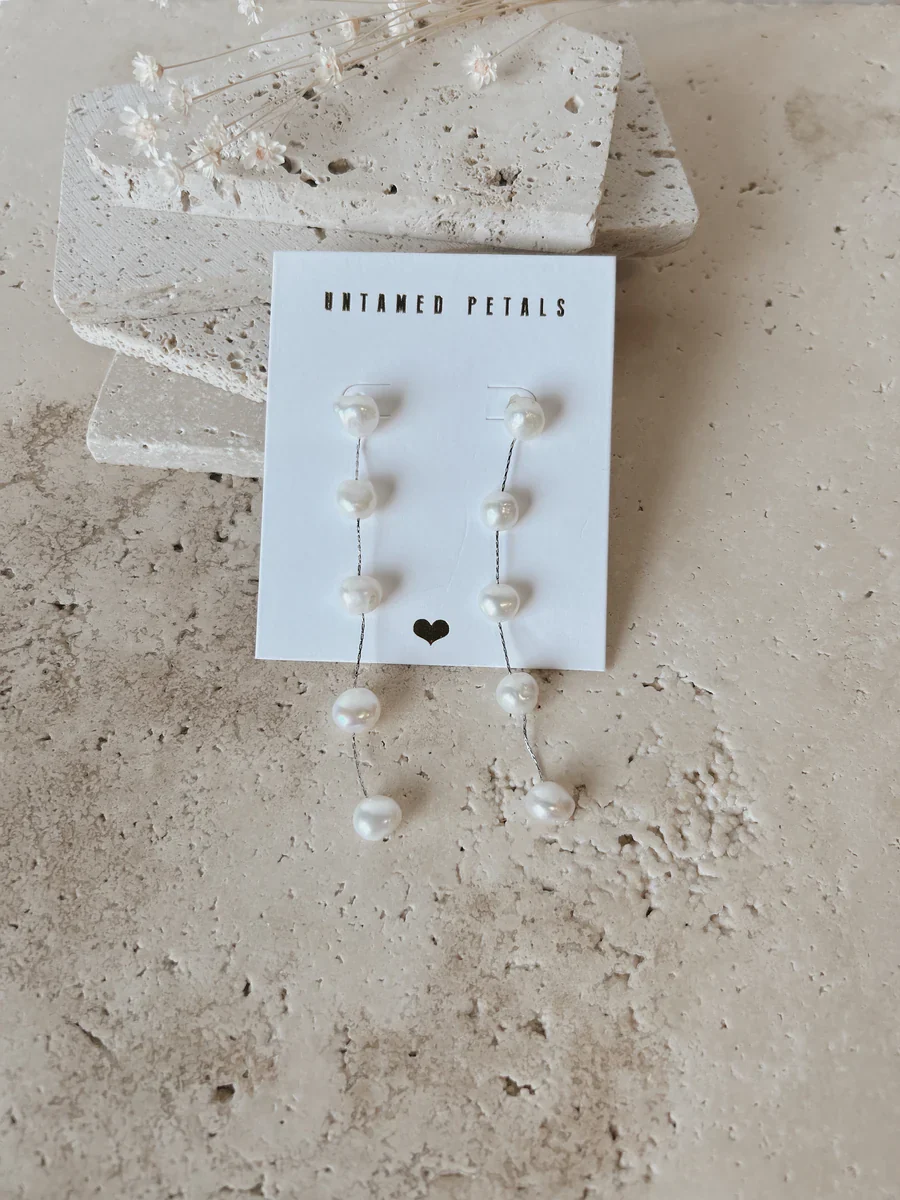 Harper Freshwater Pearl Drops - Clip On SAMPLE SALE - Image 3