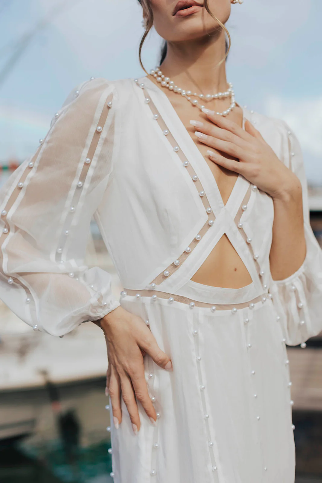 Hilton Cut-Out Dress - Off White
