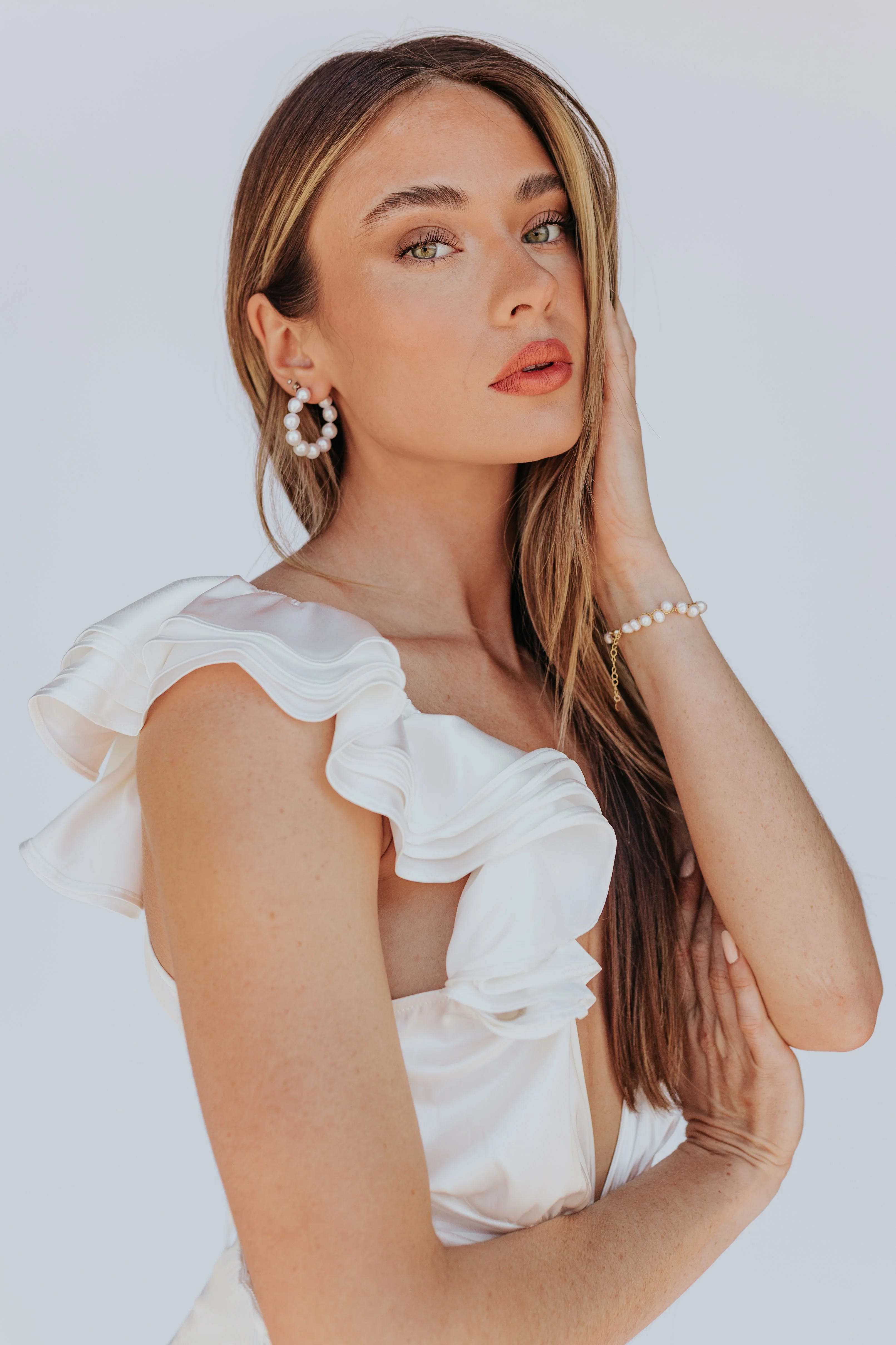 Juno Pearl Hoops - SAMPLE SALE