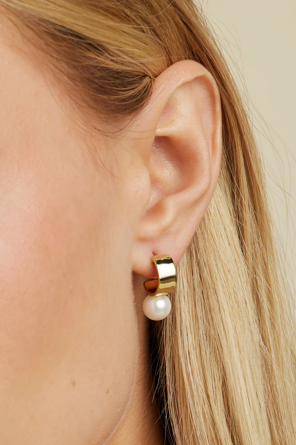 Leah Pearl Hoops - Image 3