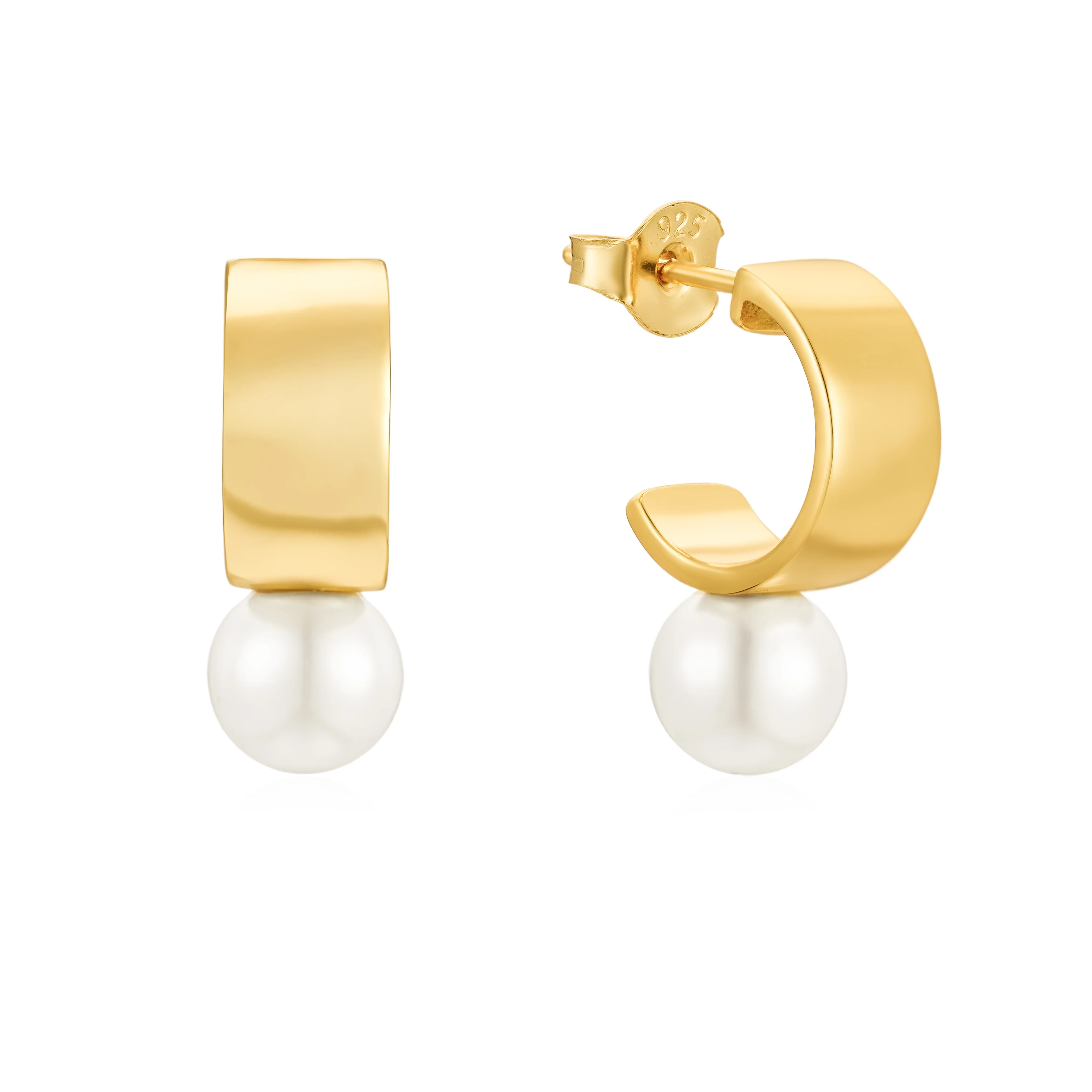Leah Pearl Hoops - Image 4