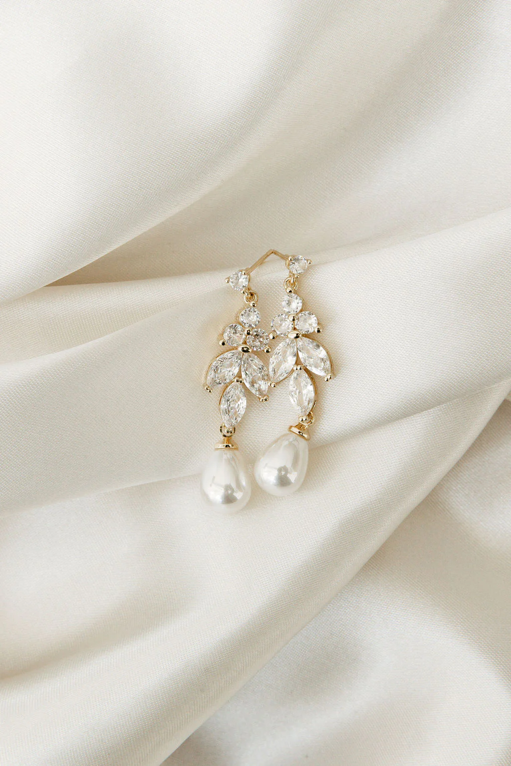 Leo Pearl and Crystal Drop Earrings - Image 3