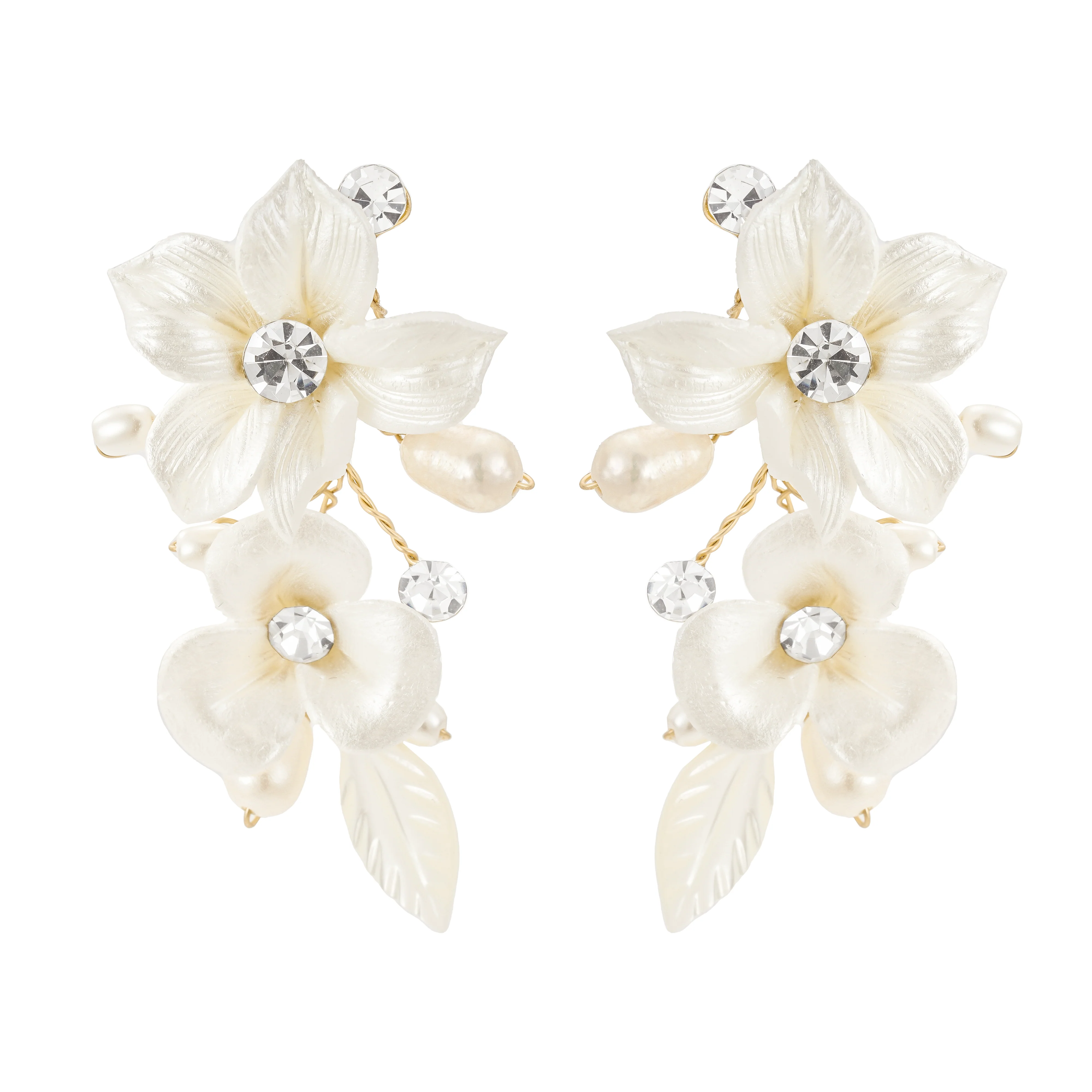 Louise Porcelain Flower Earrings - Image 6