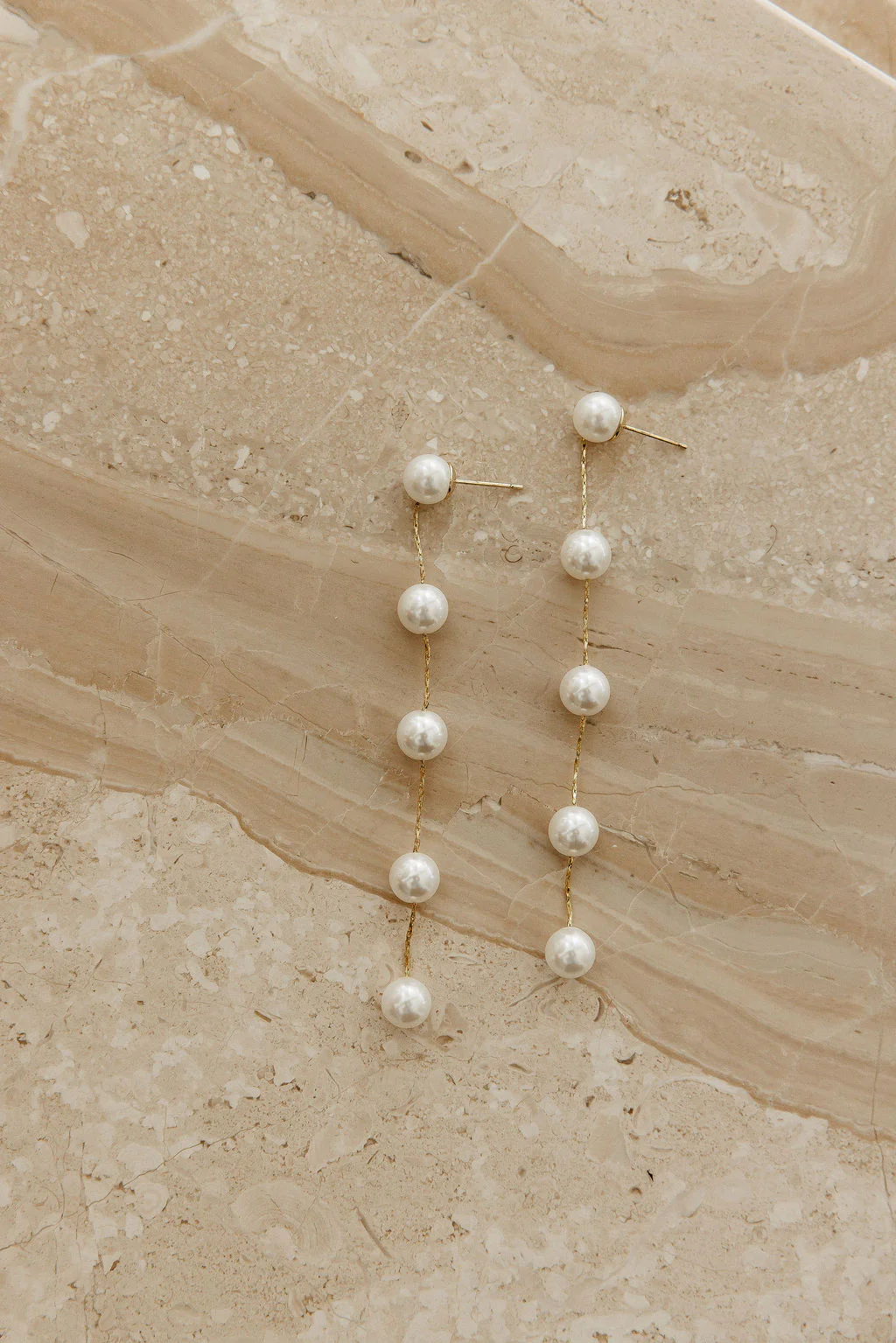 Luna Pearl Drop Earrings - Image 3