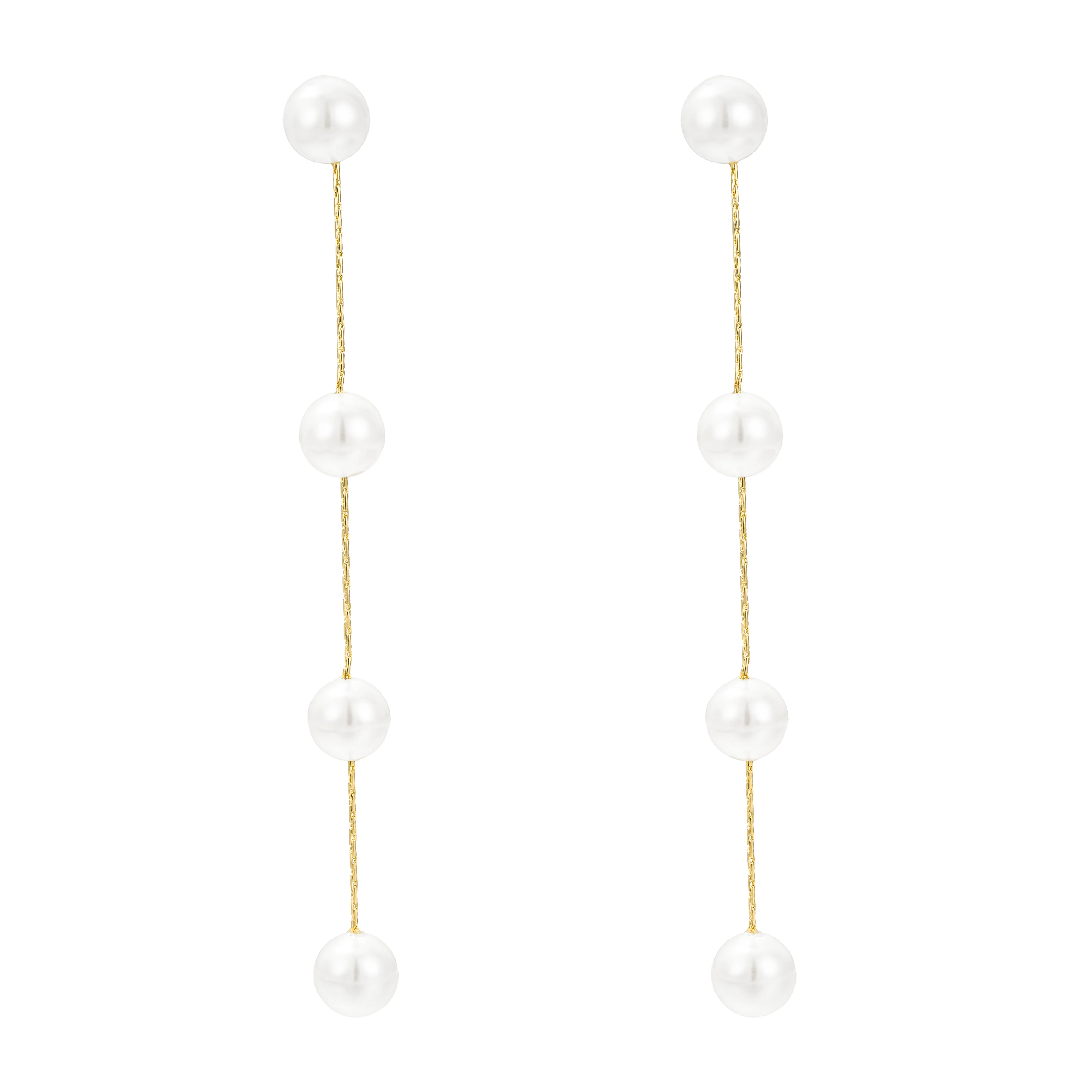 Luna Pearl Drop Earrings - Image 8