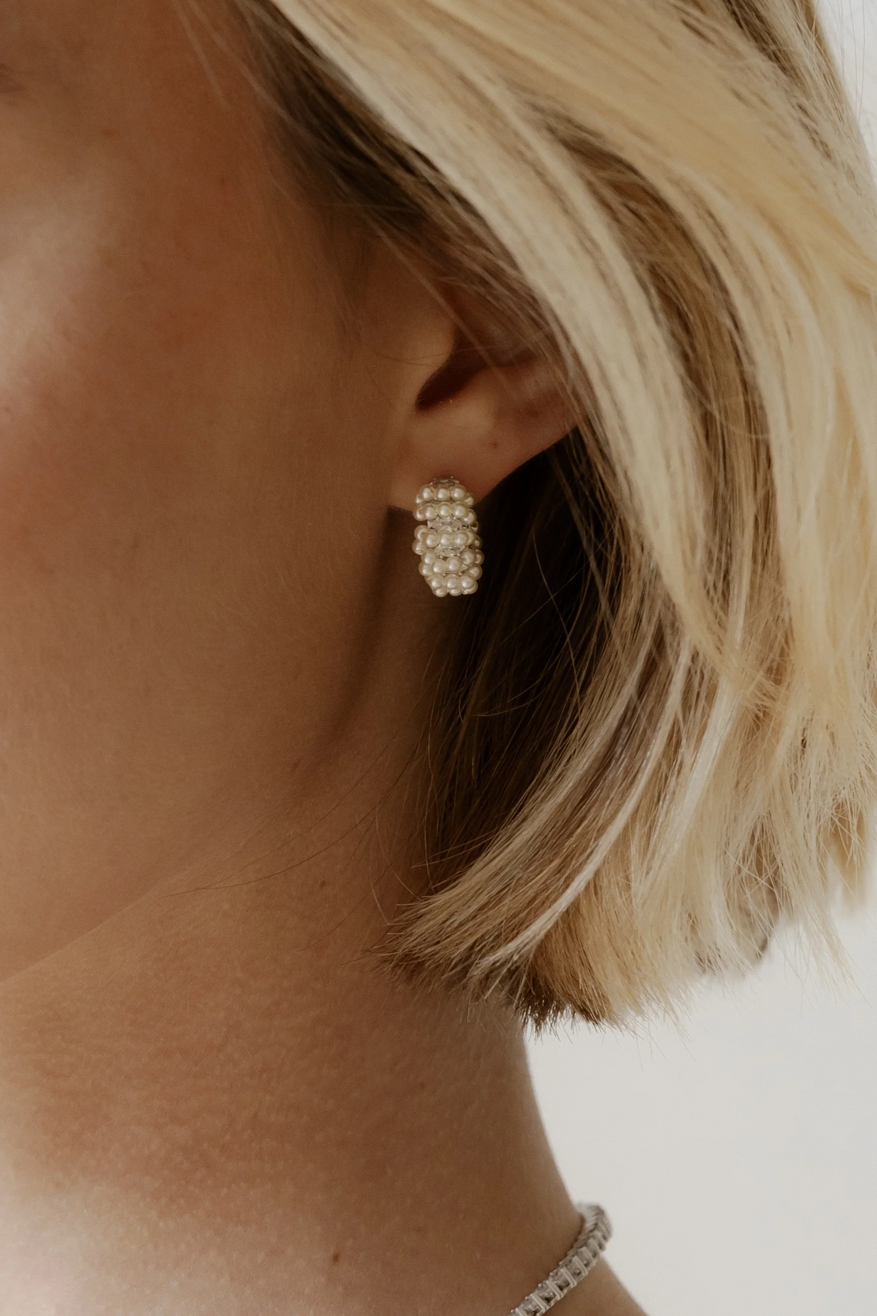 Millie Mini Pearl Hoops - Image 3