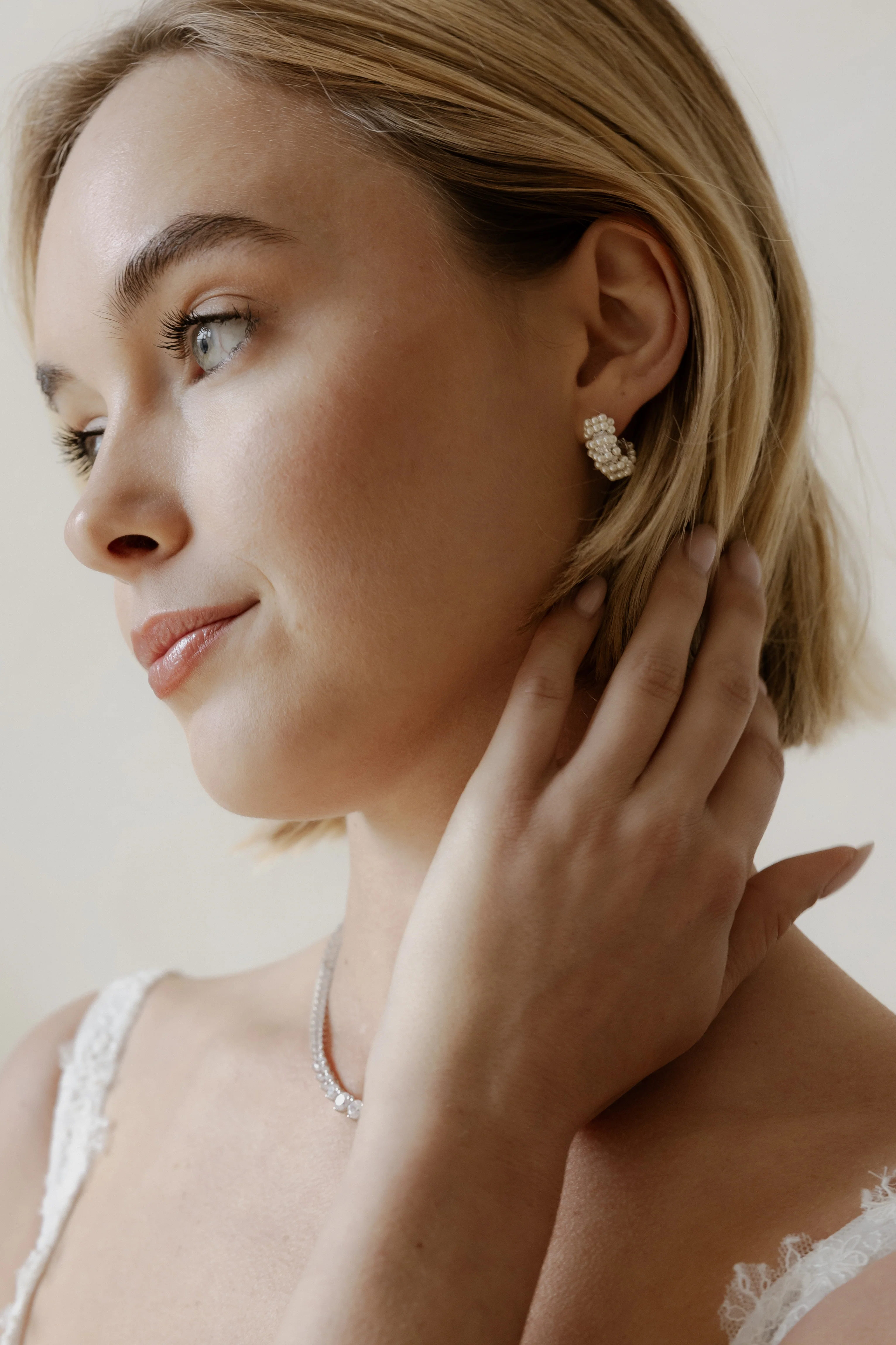 Millie Mini Pearl Hoops - Image 4