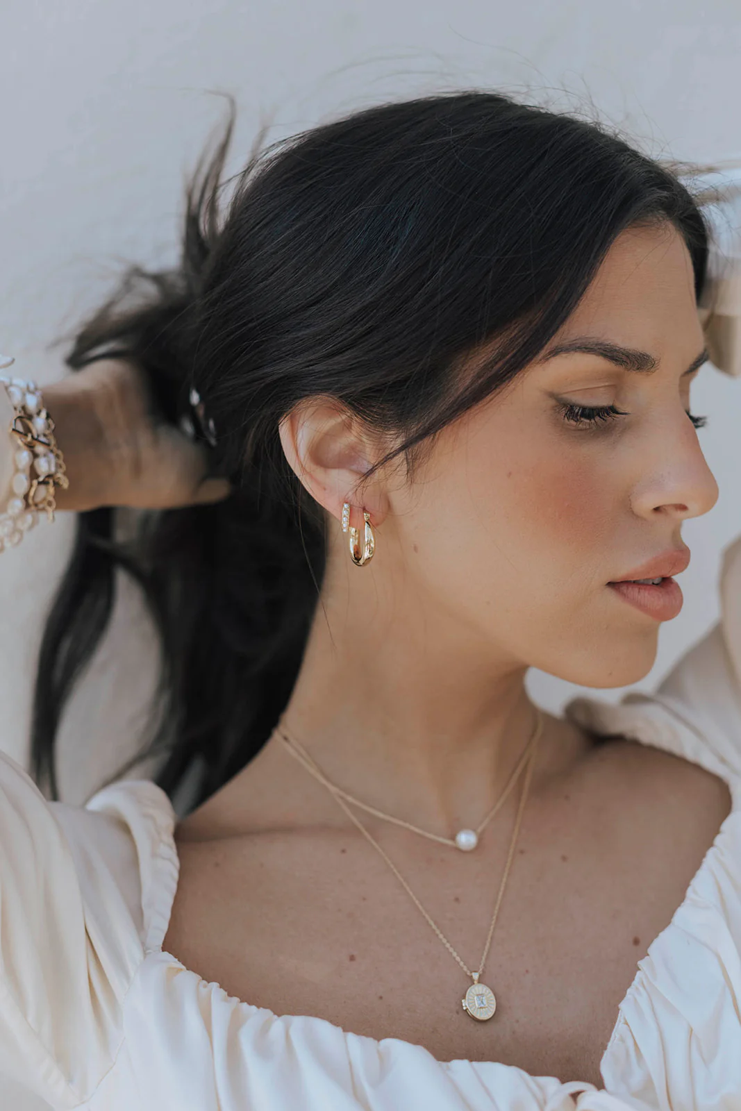 Nadia Classic Gold Hoops - Image 6