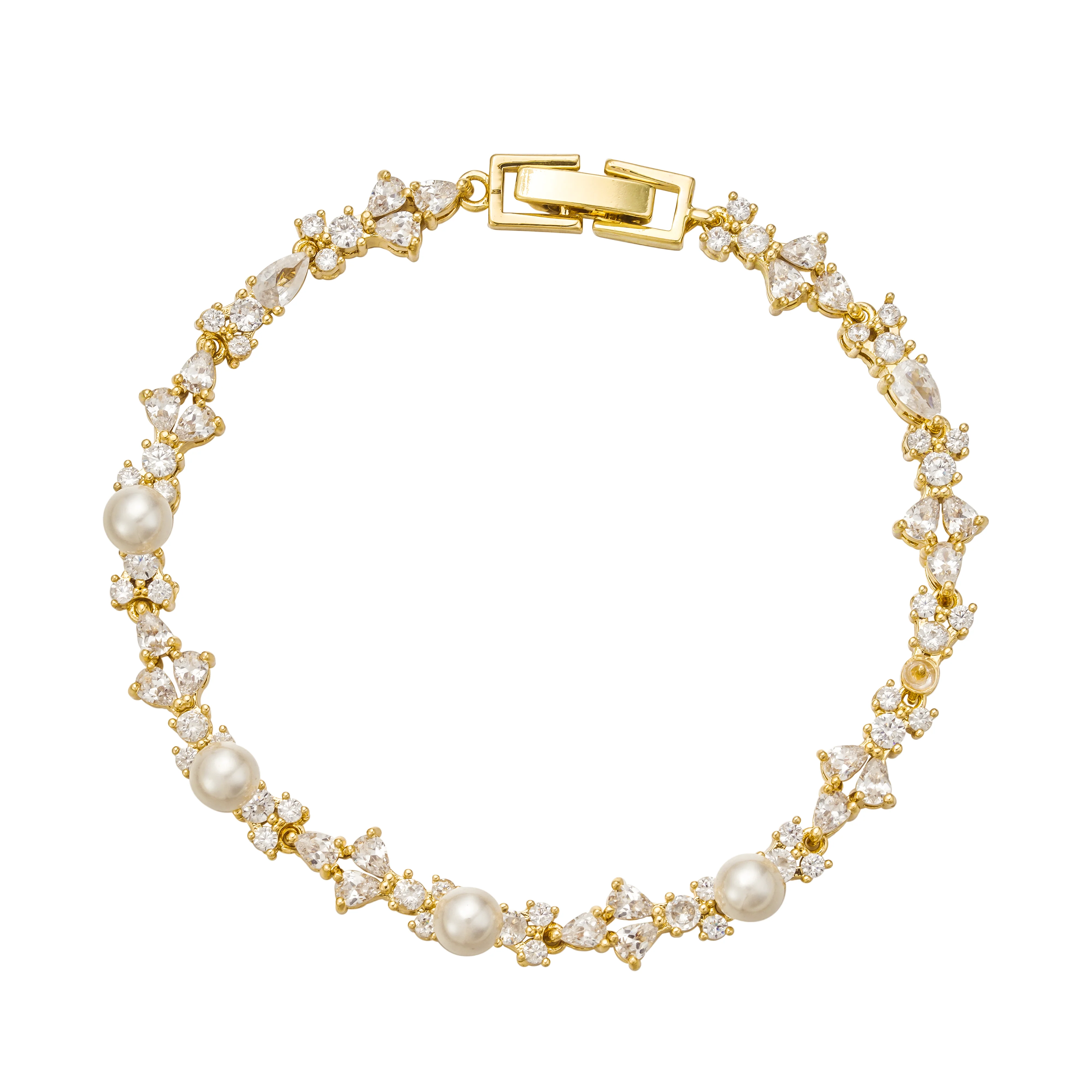 Opulent Pearl and Crystal Bracelet - Image 4