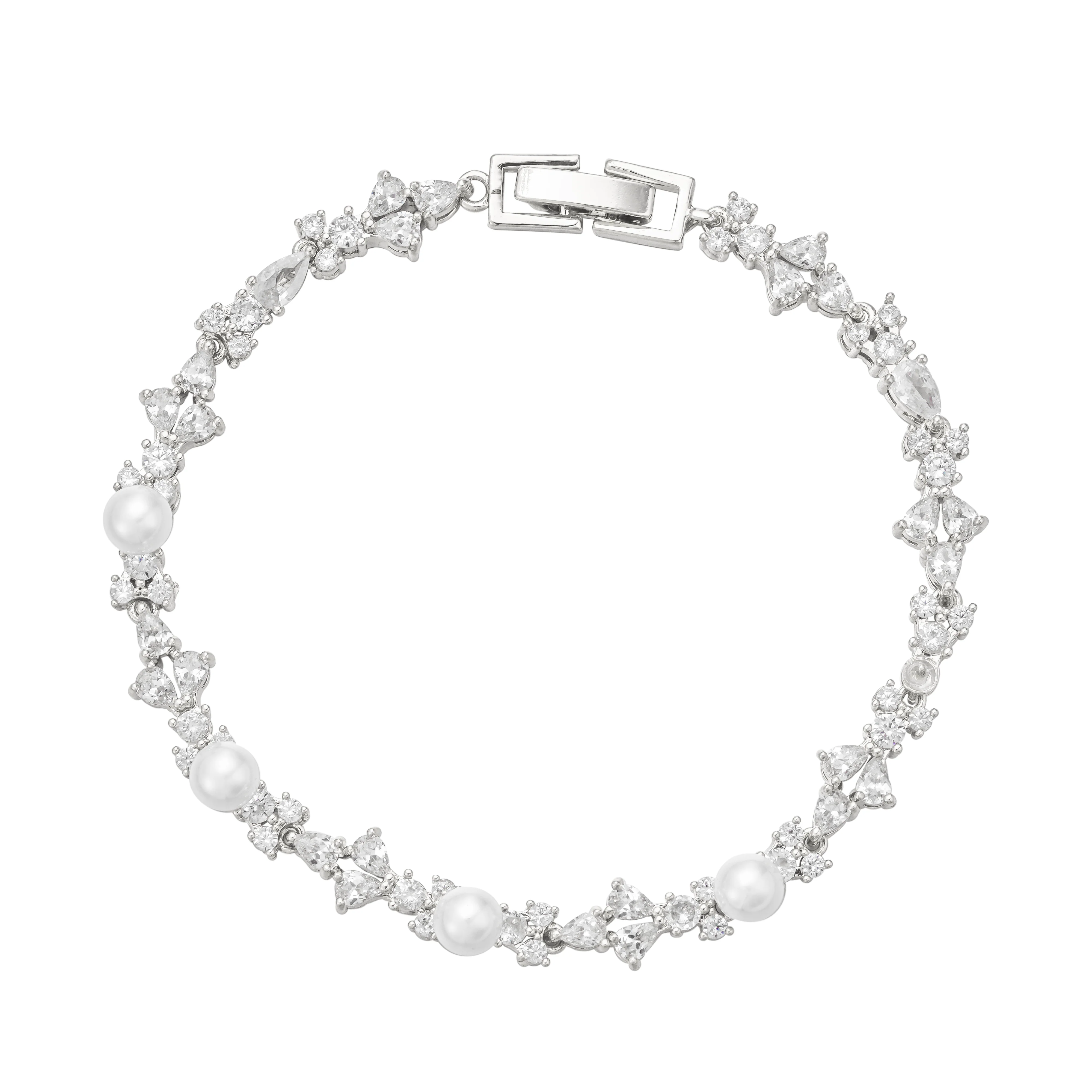 Opulent Pearl and Crystal Bracelet - Image 5