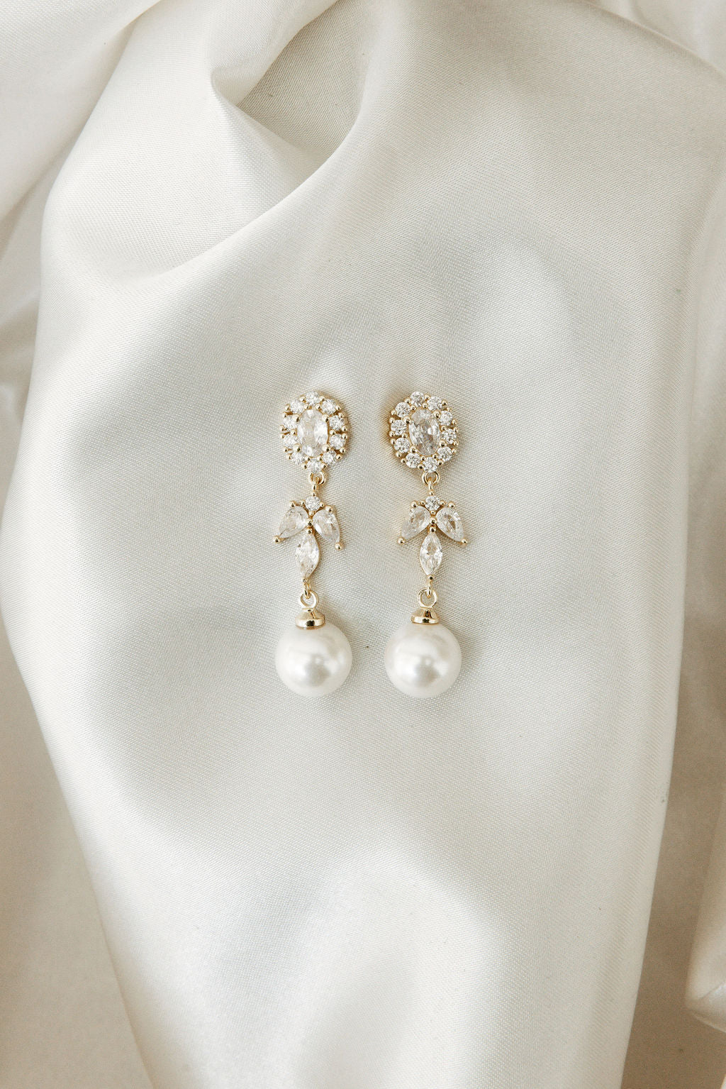 Palace Pearl and Crystal Drop Earrings - Image 4