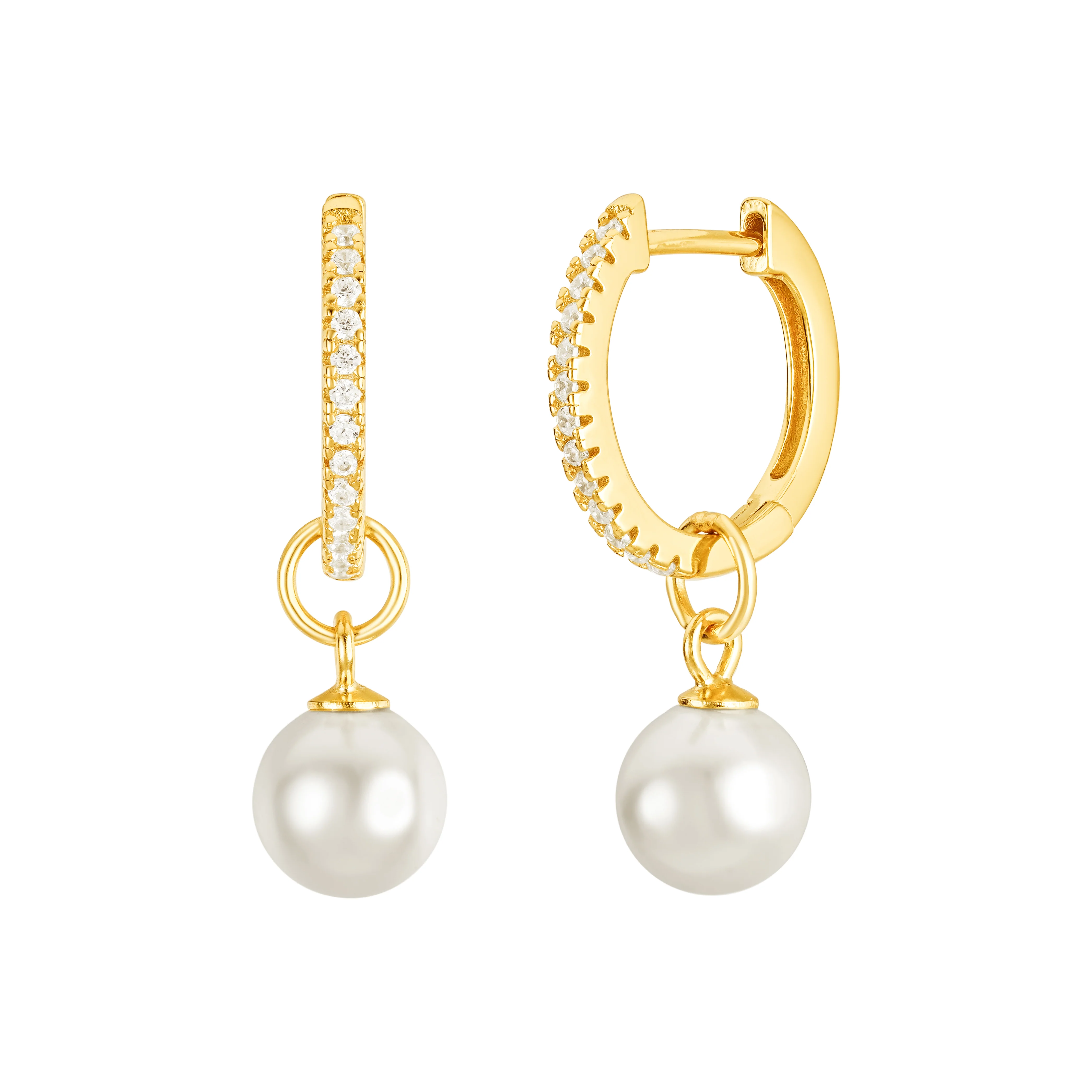 Perfectly Poised Pearl Hoops - Image 4