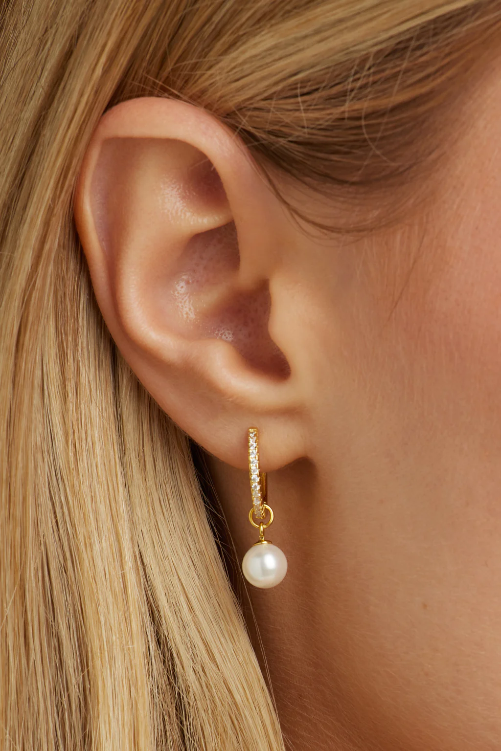 Perfectly Poised Pearl Hoops - Image 5