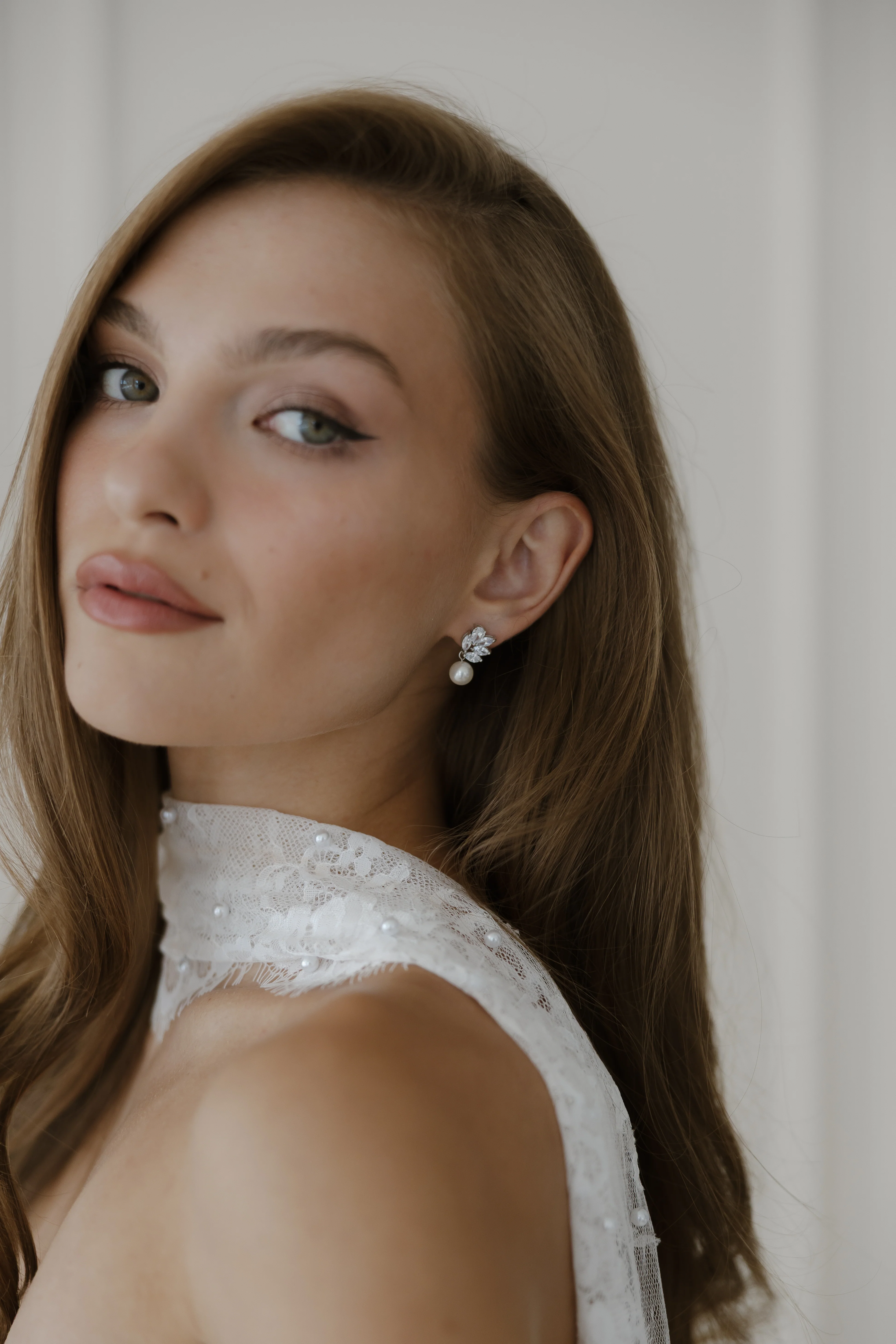Poise Pearl Drop Earrings - Image 4