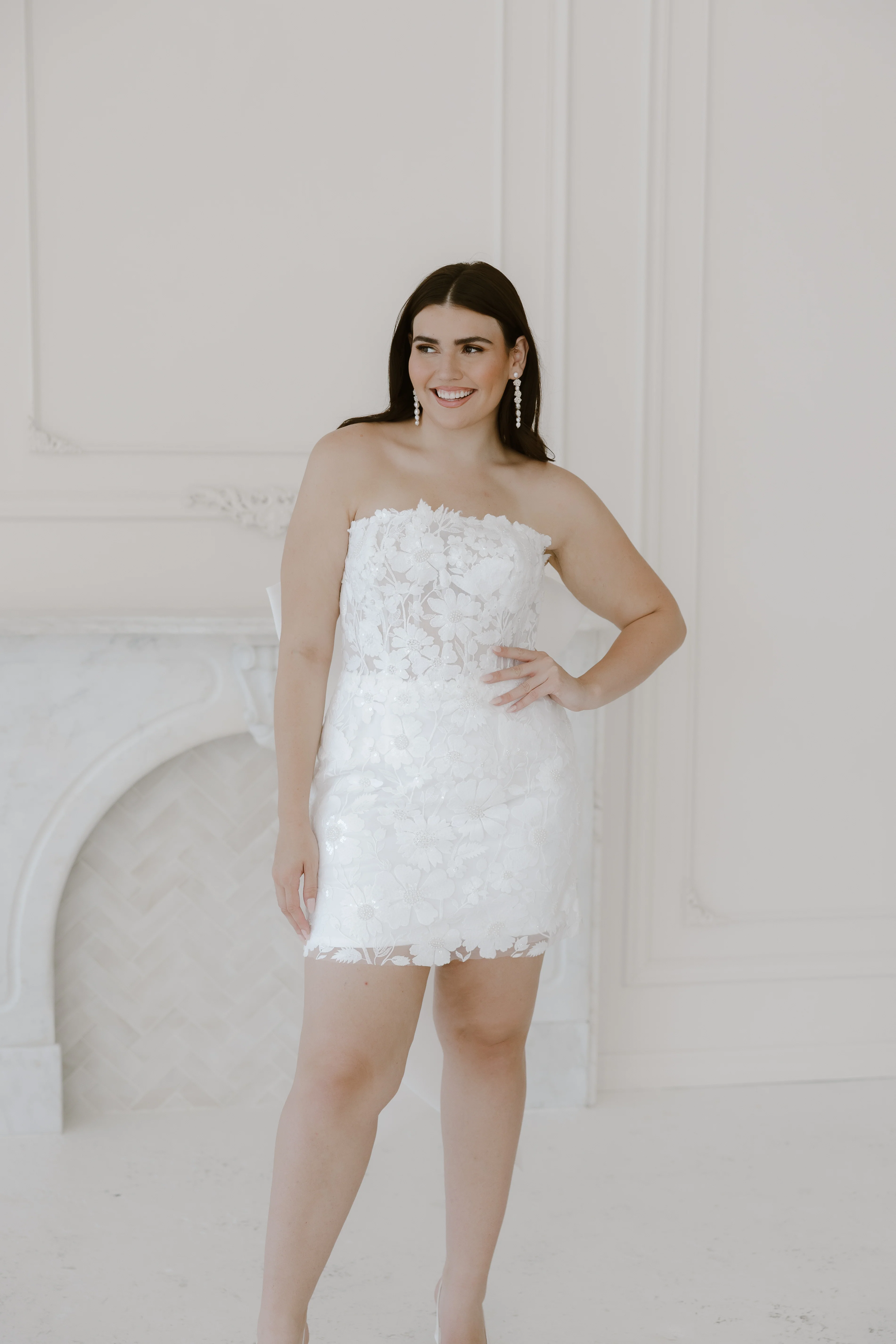 Rosalie Bow Mini Dress - Image 12