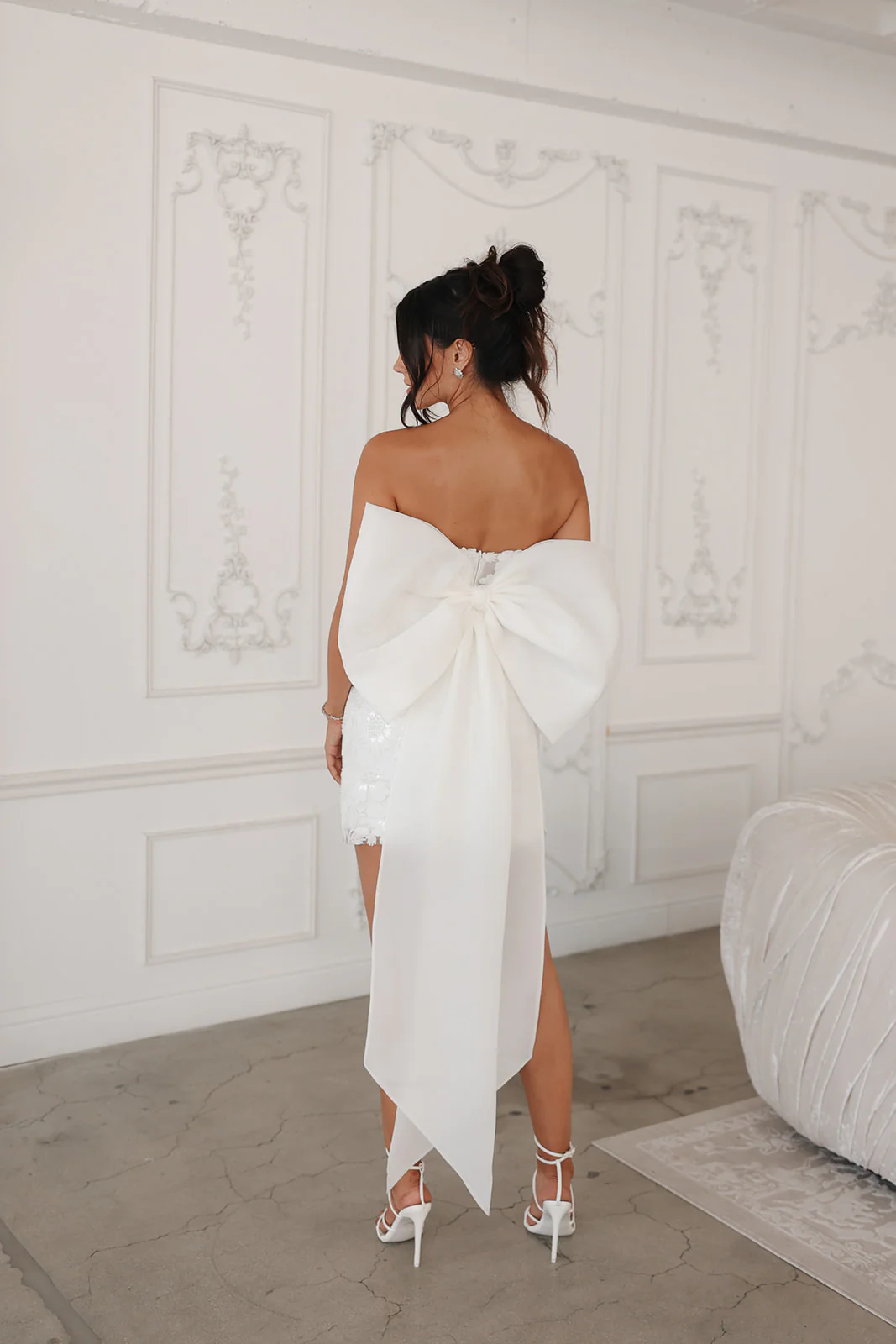 Rosalie Bow Mini Dress - Image 6