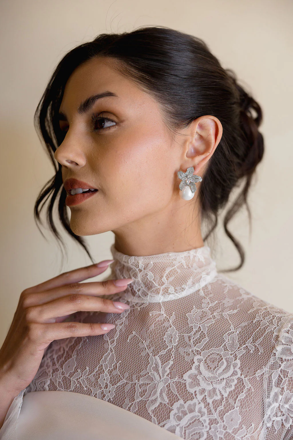 Sonnet Pearl Drop Earrings - Image 6