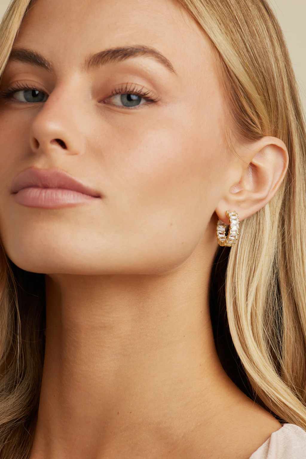 Taryn Crystal Hoops - Image 3