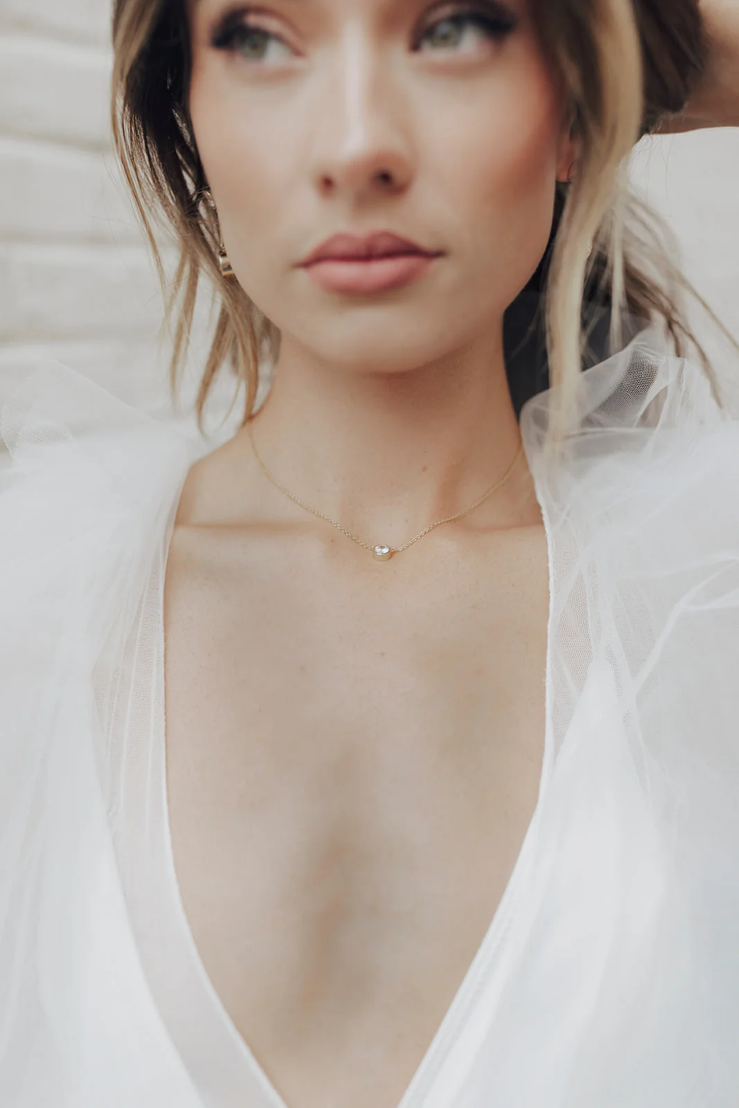 Tate Bezel Crystal Pendant Necklace - Image 2