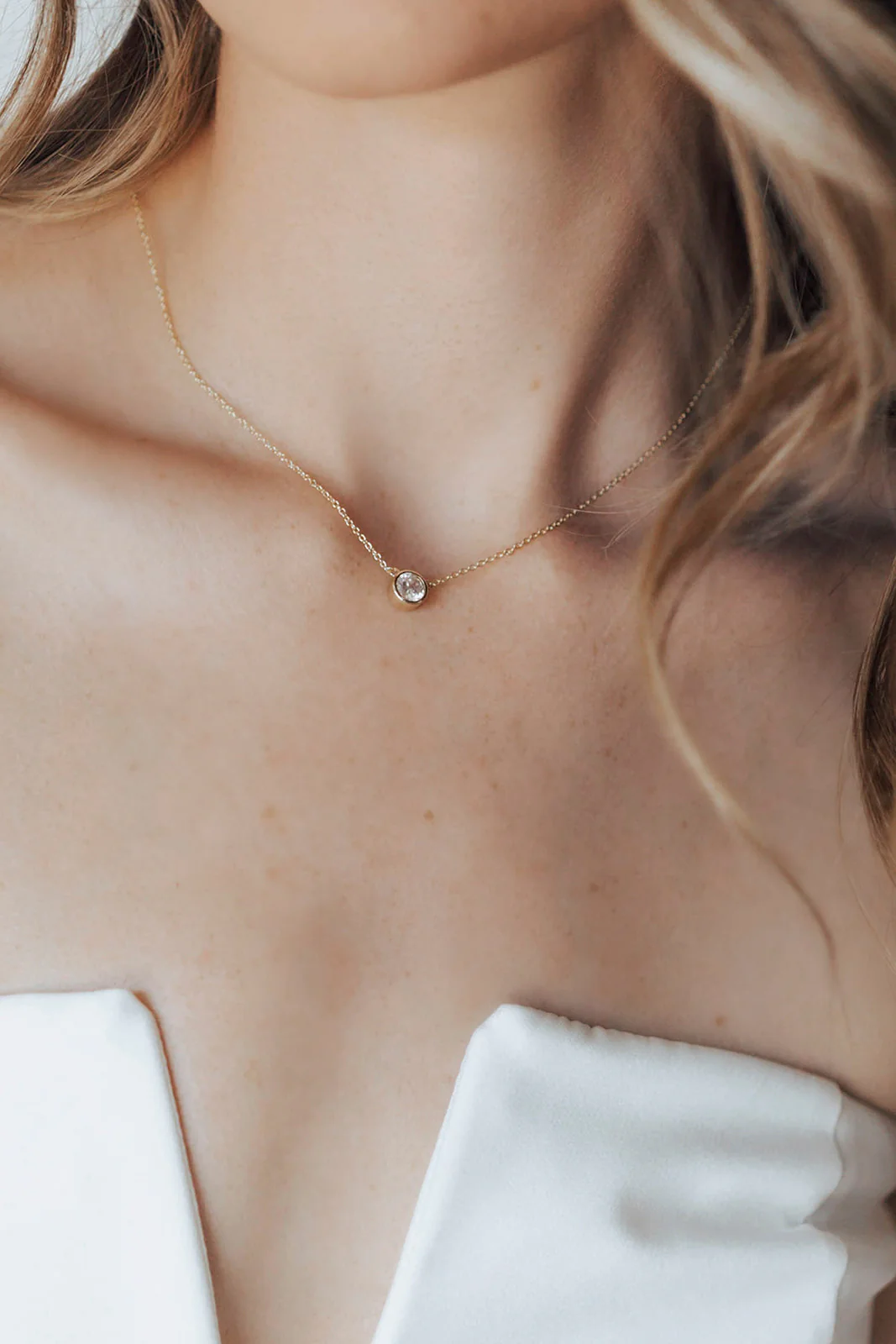 Tate Bezel Crystal Pendant Necklace - Image 6