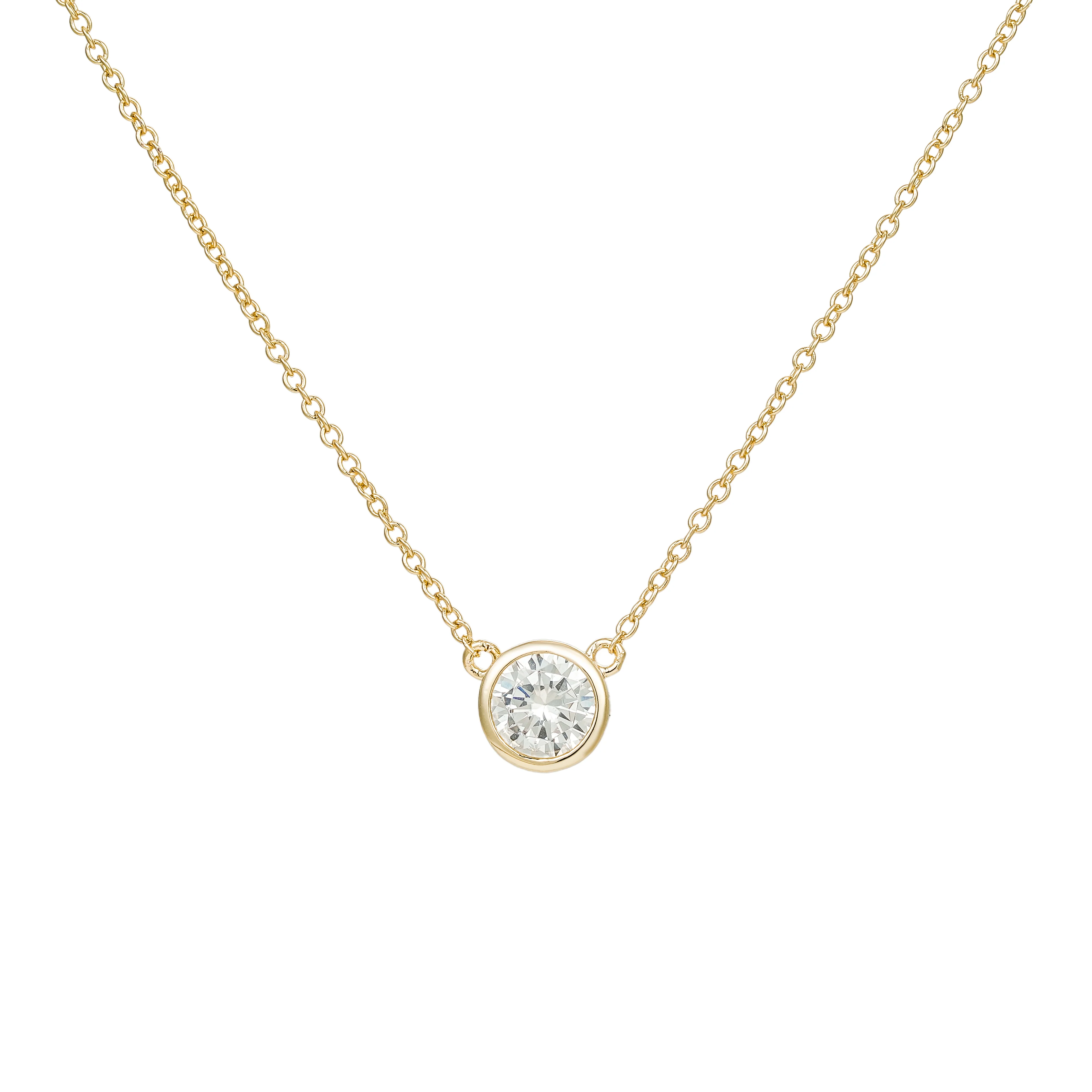 Tate Bezel Crystal Pendant Necklace - Image 8