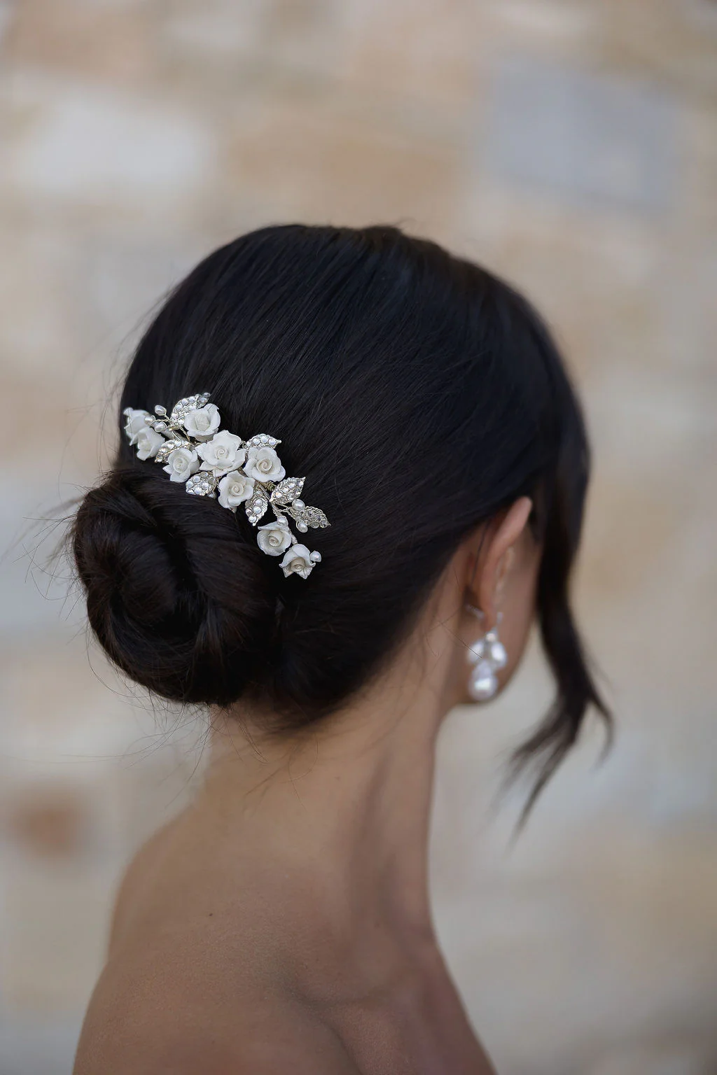 Victoria Crystal Floral Comb - Image 2