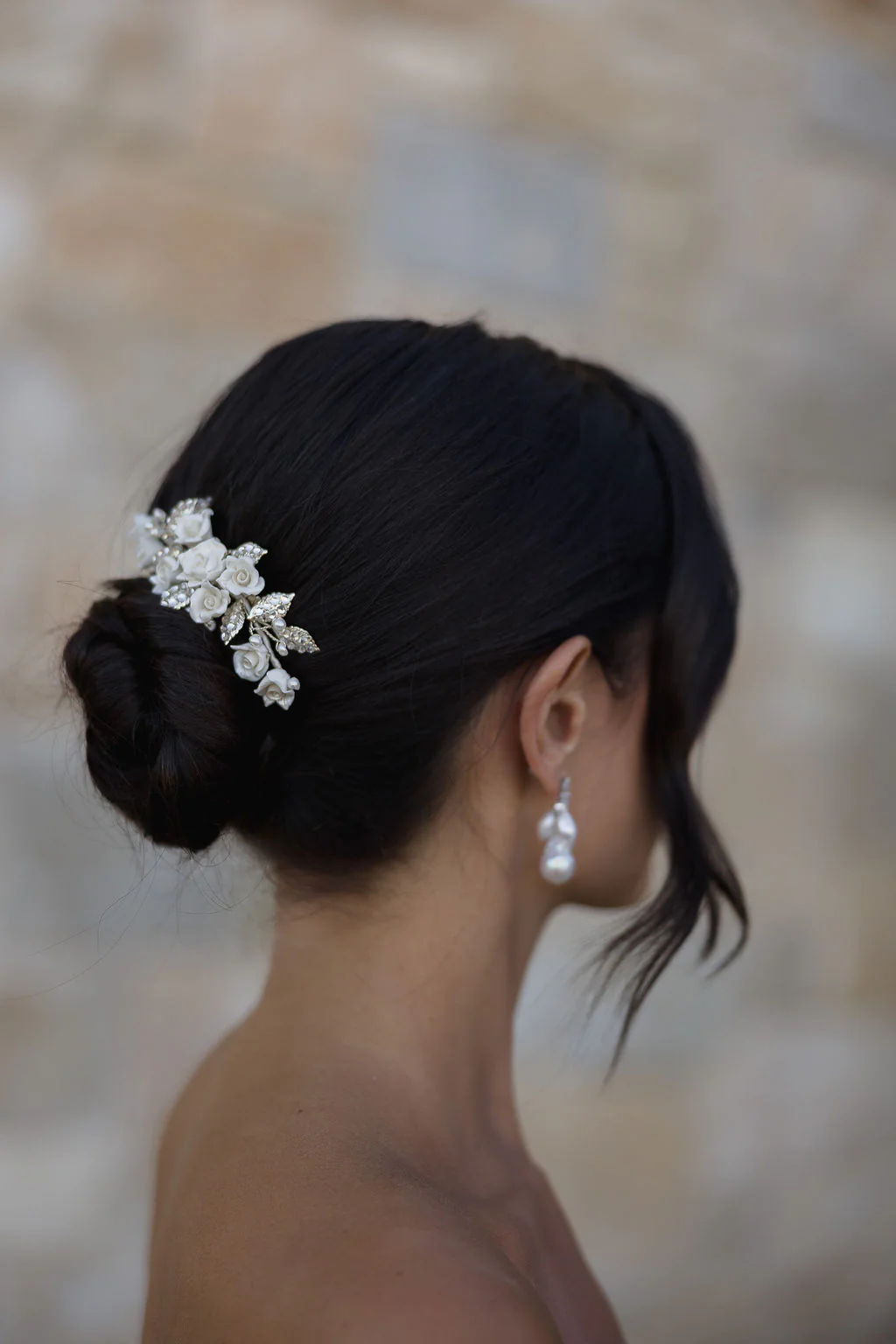 Victoria Crystal Floral Comb - Image 3
