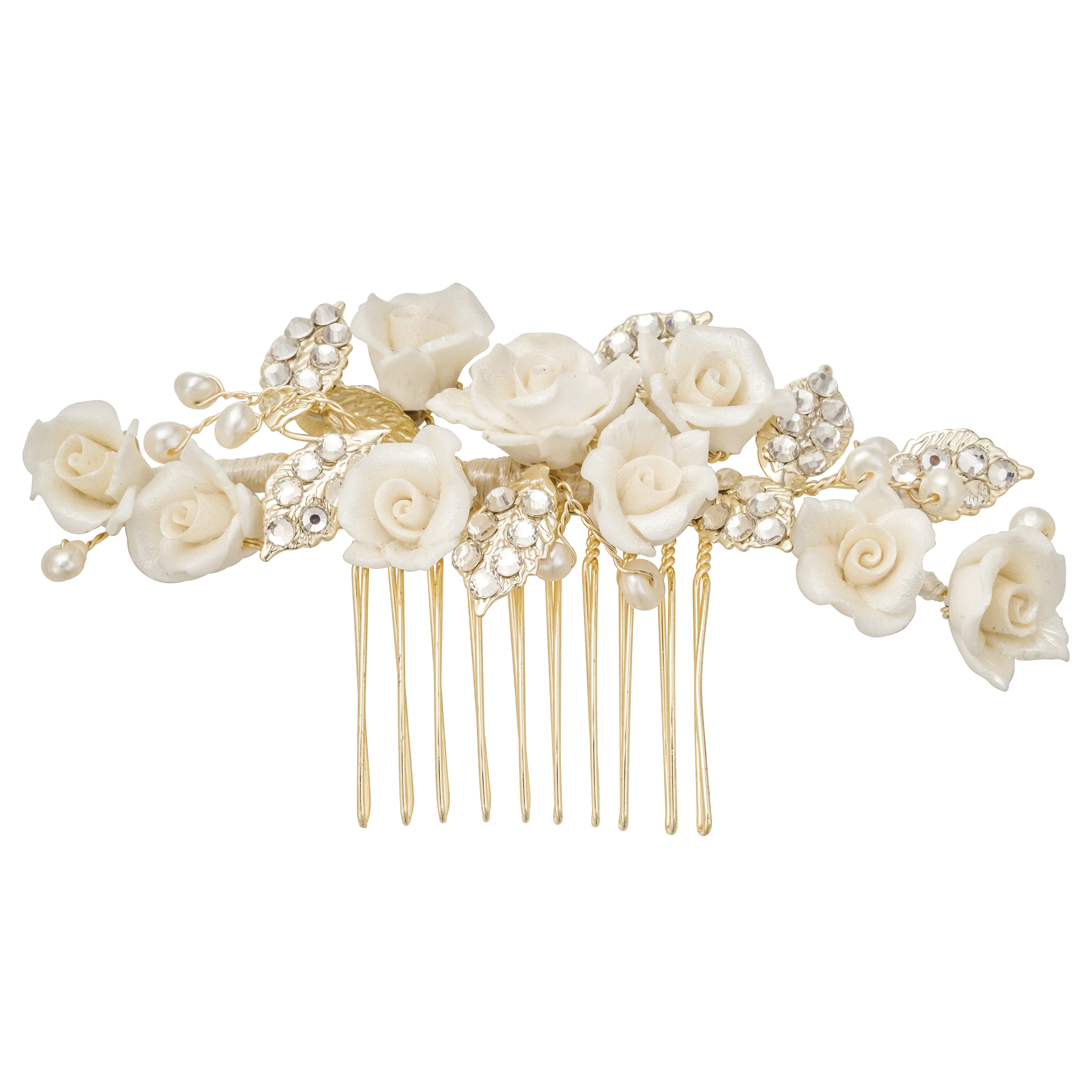 Victoria Crystal Floral Comb - Image 5