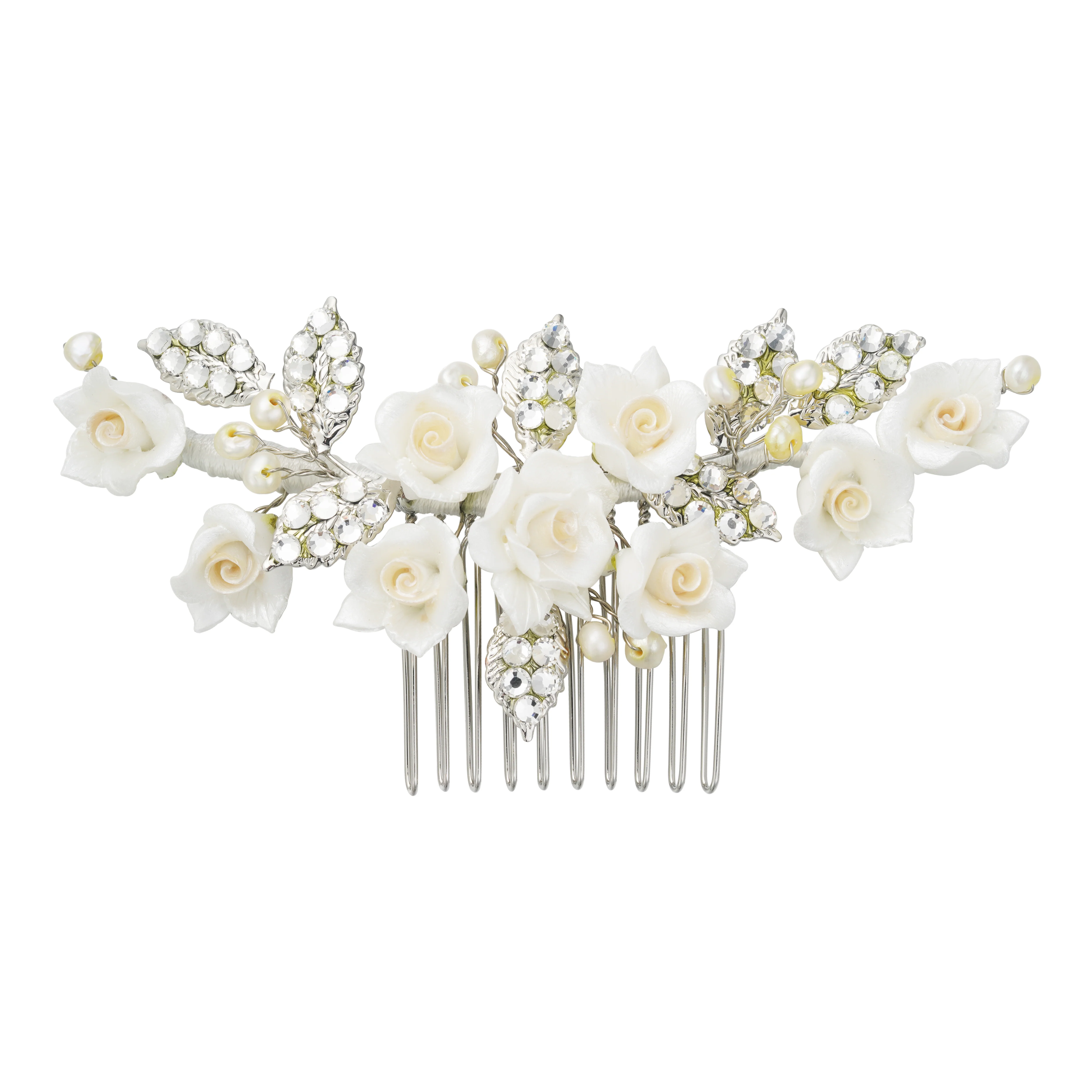 Victoria Crystal Floral Comb - Image 6