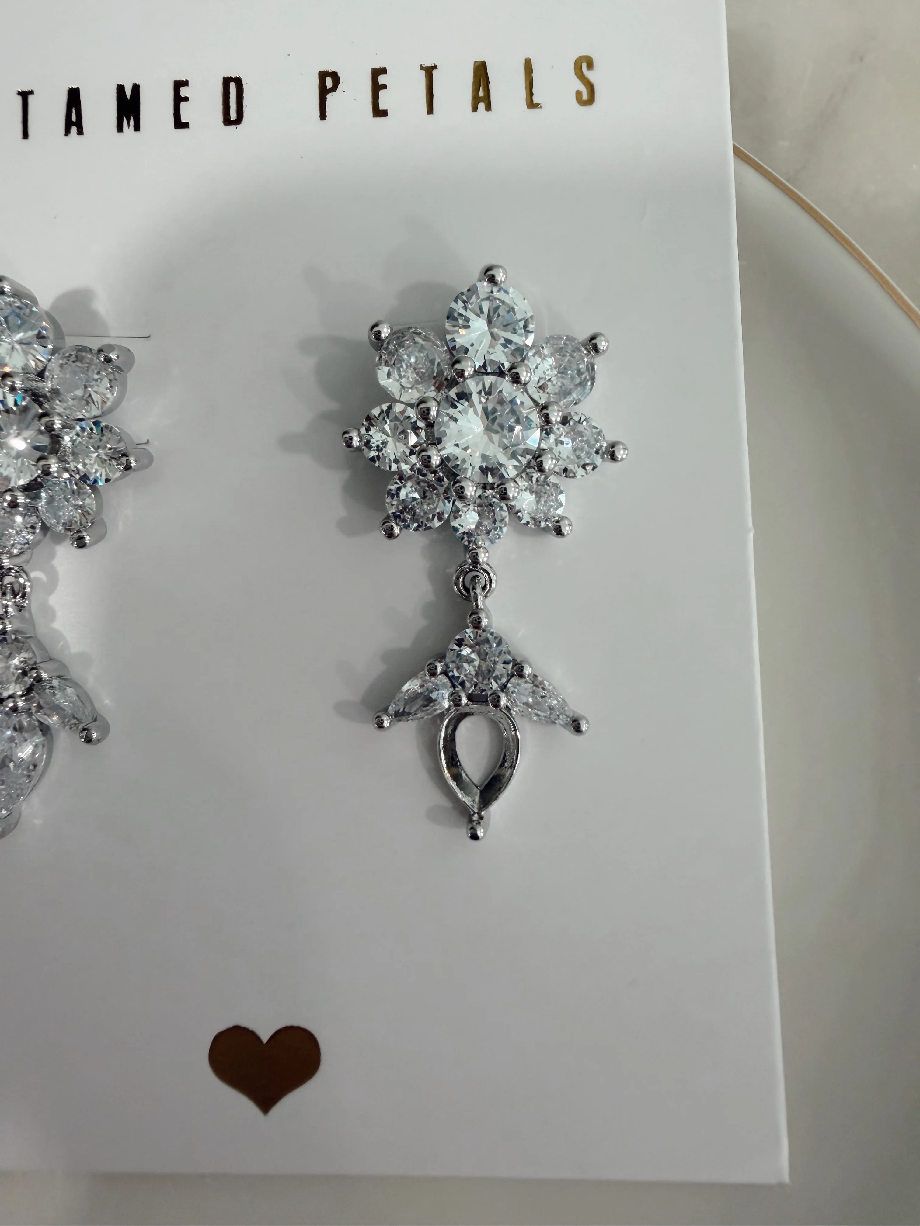 Whisper Crystal Drop Earrings - SAMPLE SALE - Damaged - Image 3